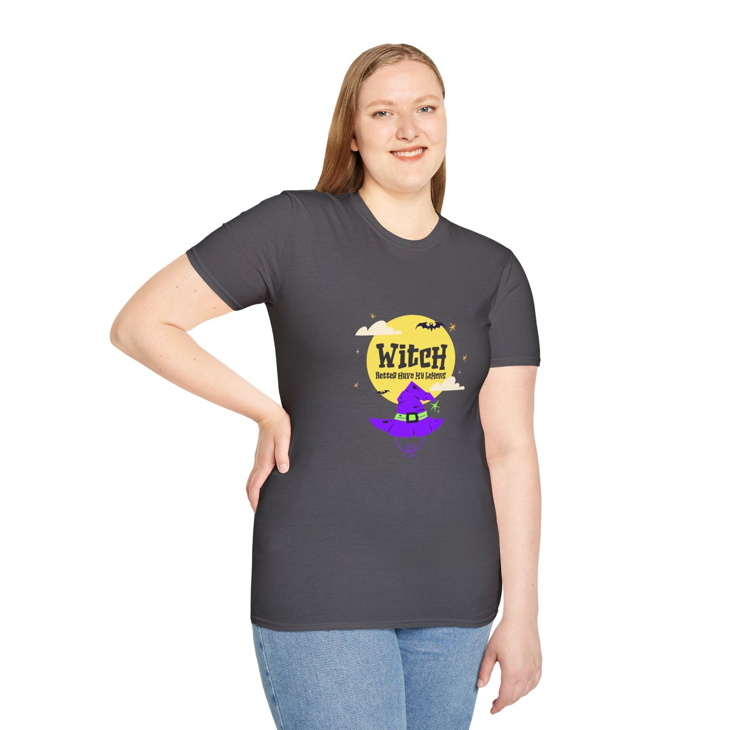 Funny Witch Moon Unisex T-Shirt - Witch Better Have My Lemons Halloween Tee
