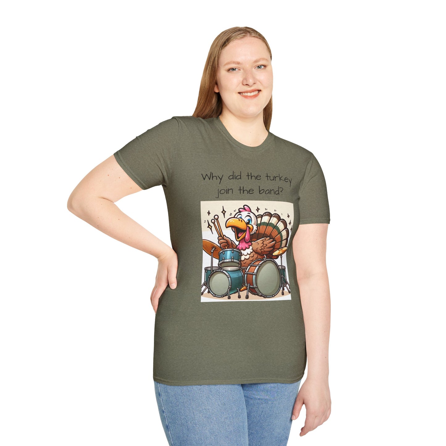 Funny Thanksgiving Turkey Drummer T-Shirt