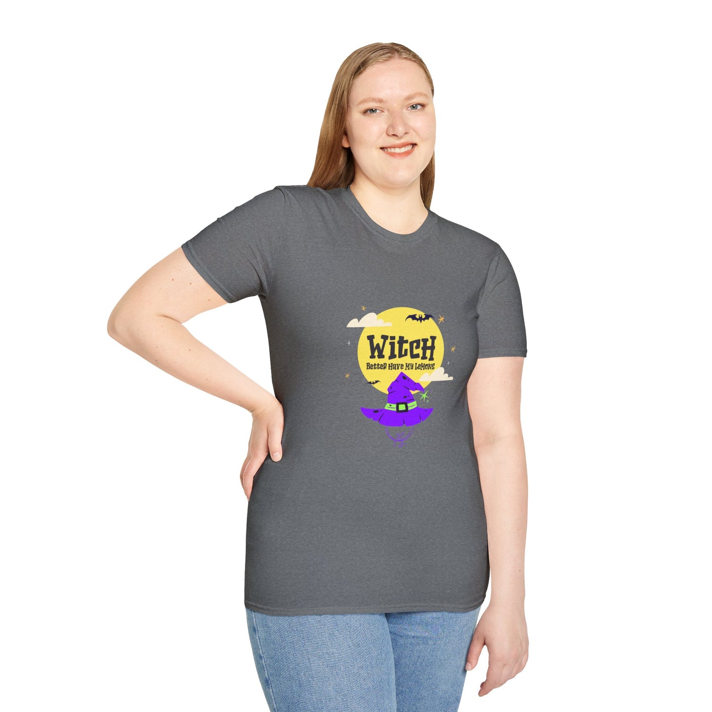 Funny Witch Moon Unisex T-Shirt - Witch Better Have My Lemons Halloween Tee