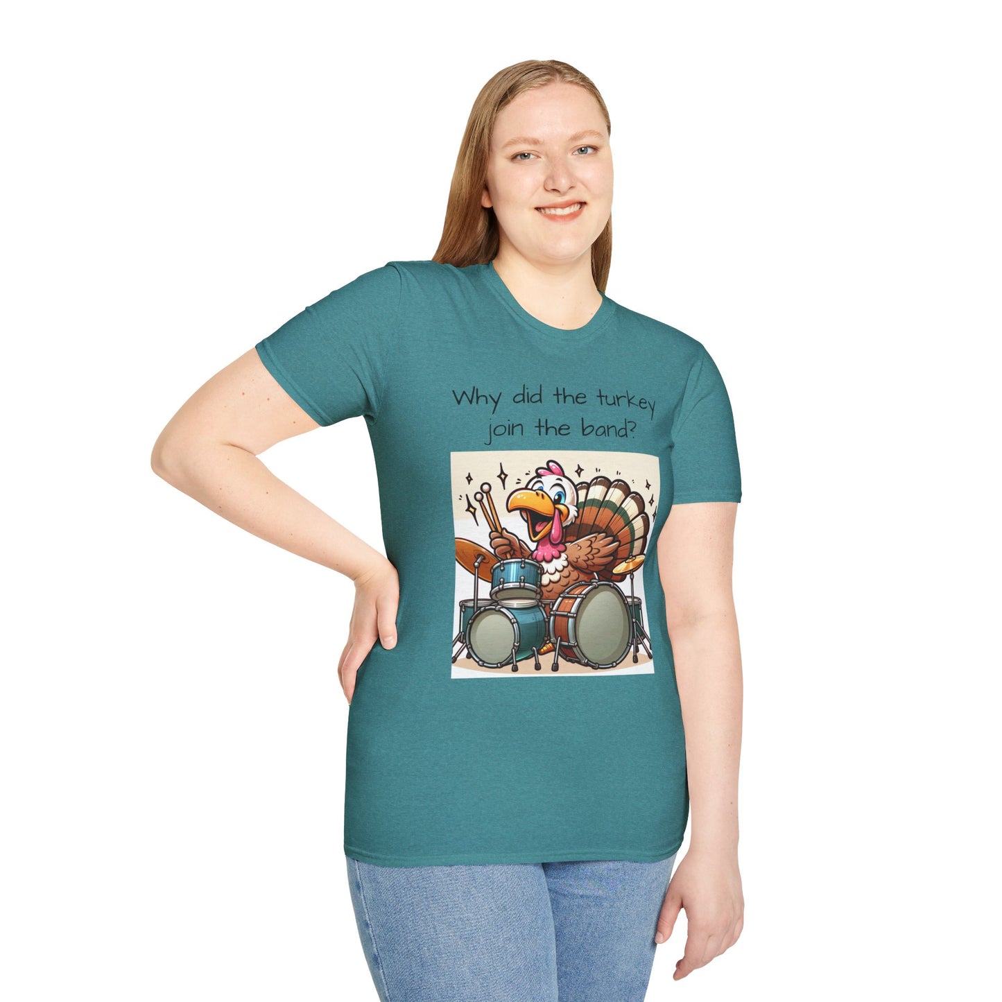 Funny Thanksgiving Turkey Drummer T-Shirt
