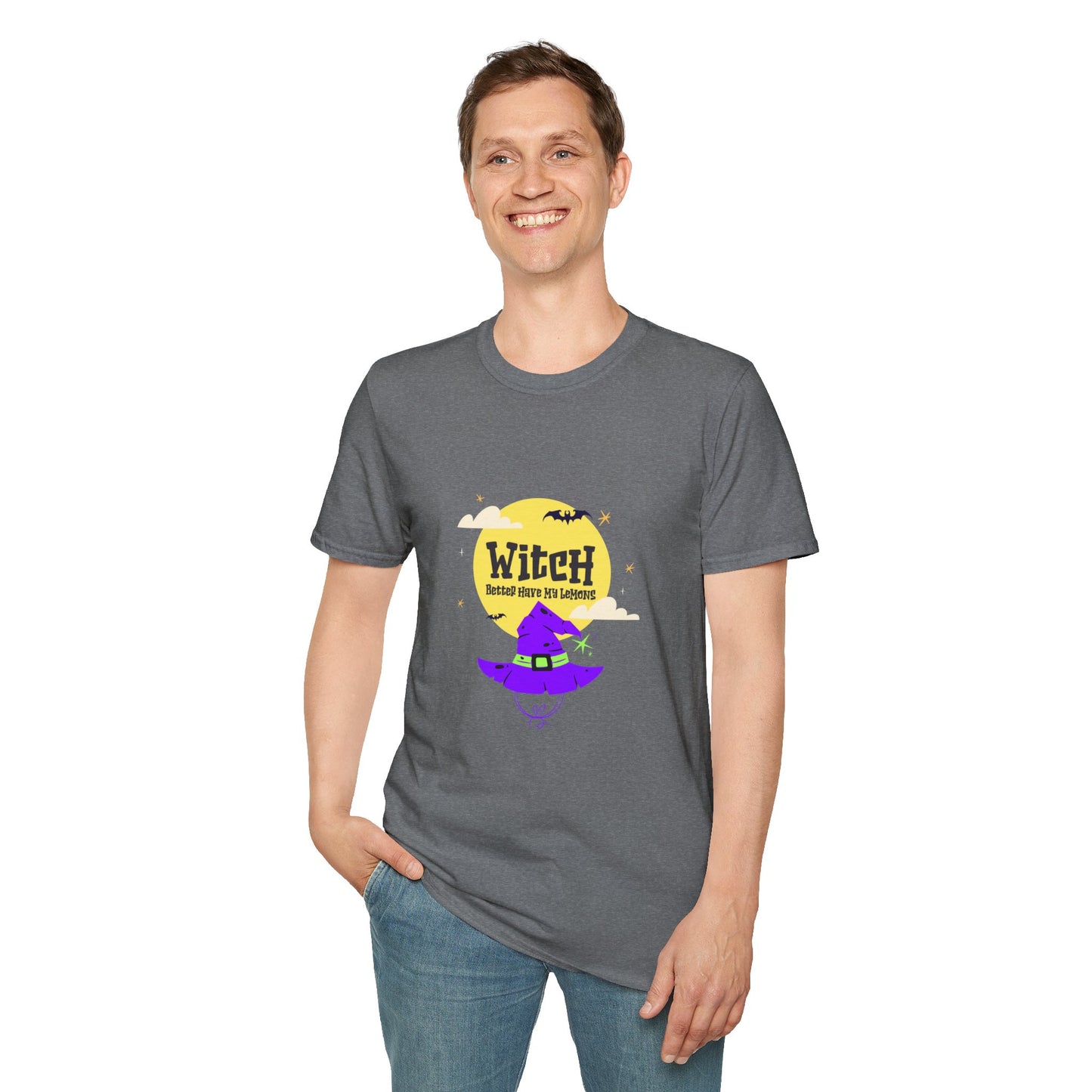 Funny Witch Moon Unisex T-Shirt - Witch Better Have My Lemons Halloween Tee