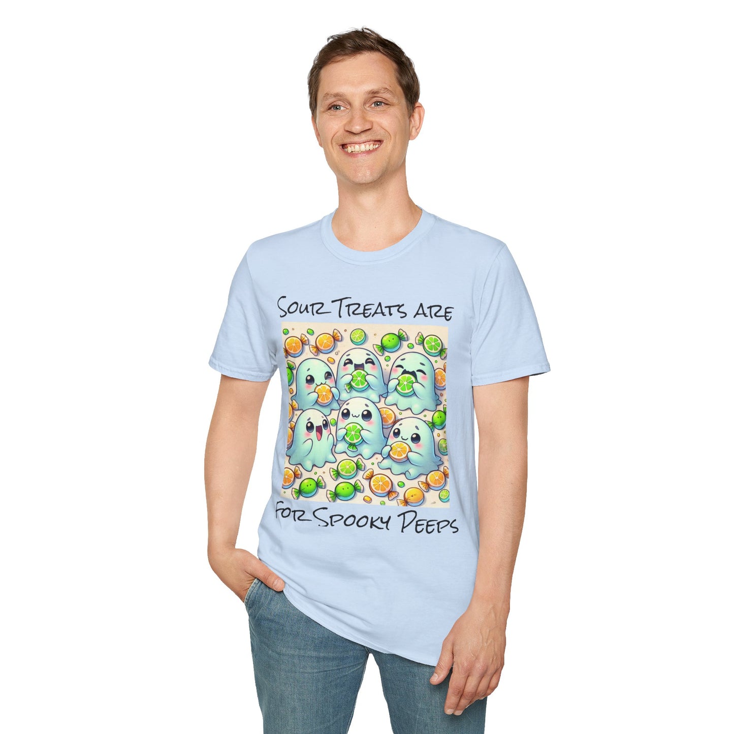 T-Shirt: Spooky Ghost Sour Treats Halloween Design