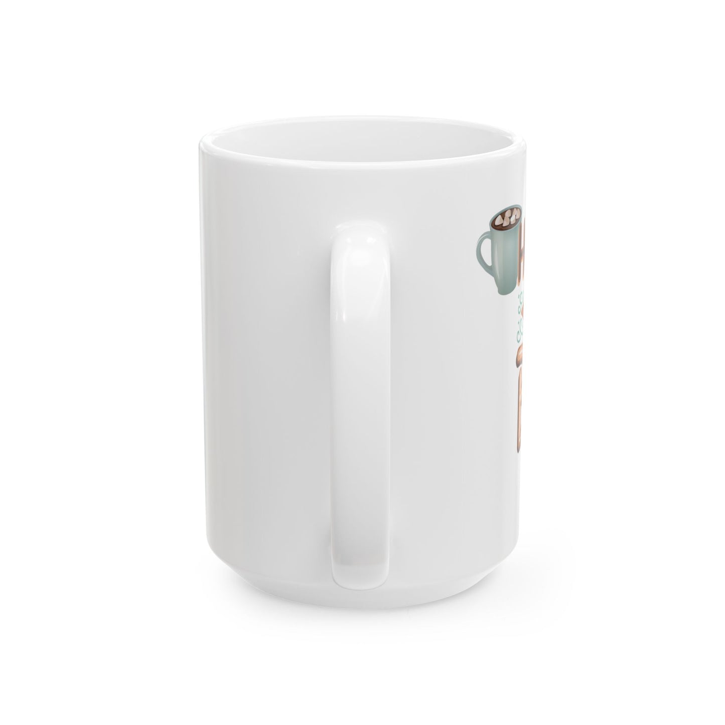 Hot Cocoa and Books Ceramic Mug, (11oz, 15oz)