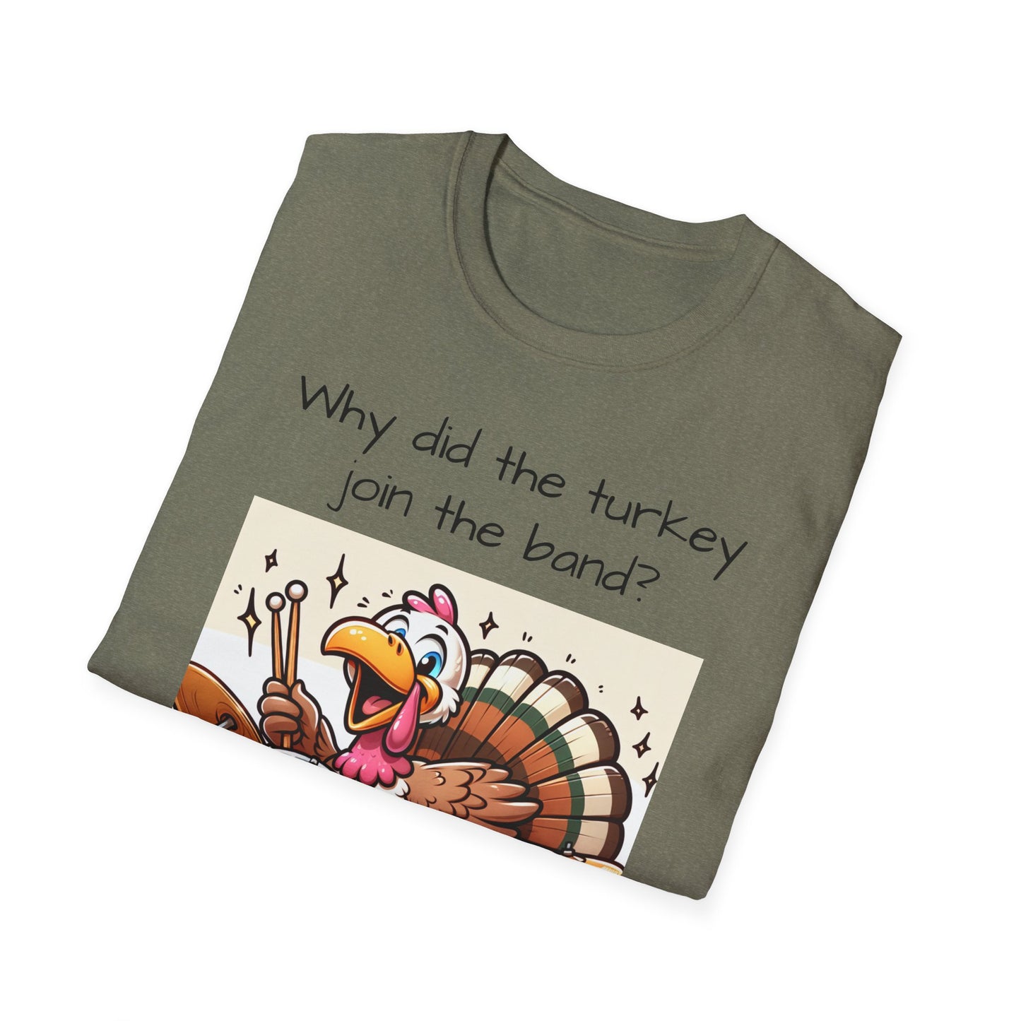 Funny Thanksgiving Turkey Drummer T-Shirt