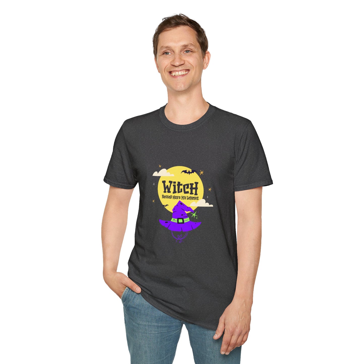 Funny Witch Moon Unisex T-Shirt - Witch Better Have My Lemons Halloween Tee