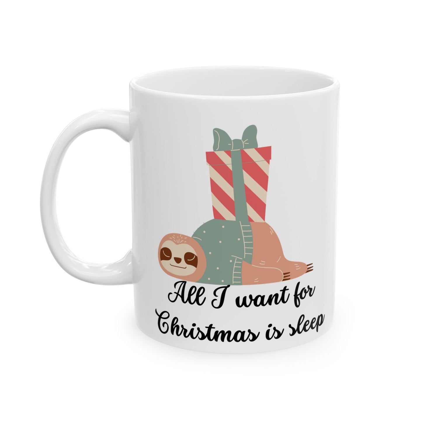 Sloth Christmas Ceramic Mug, (11oz, 15oz)