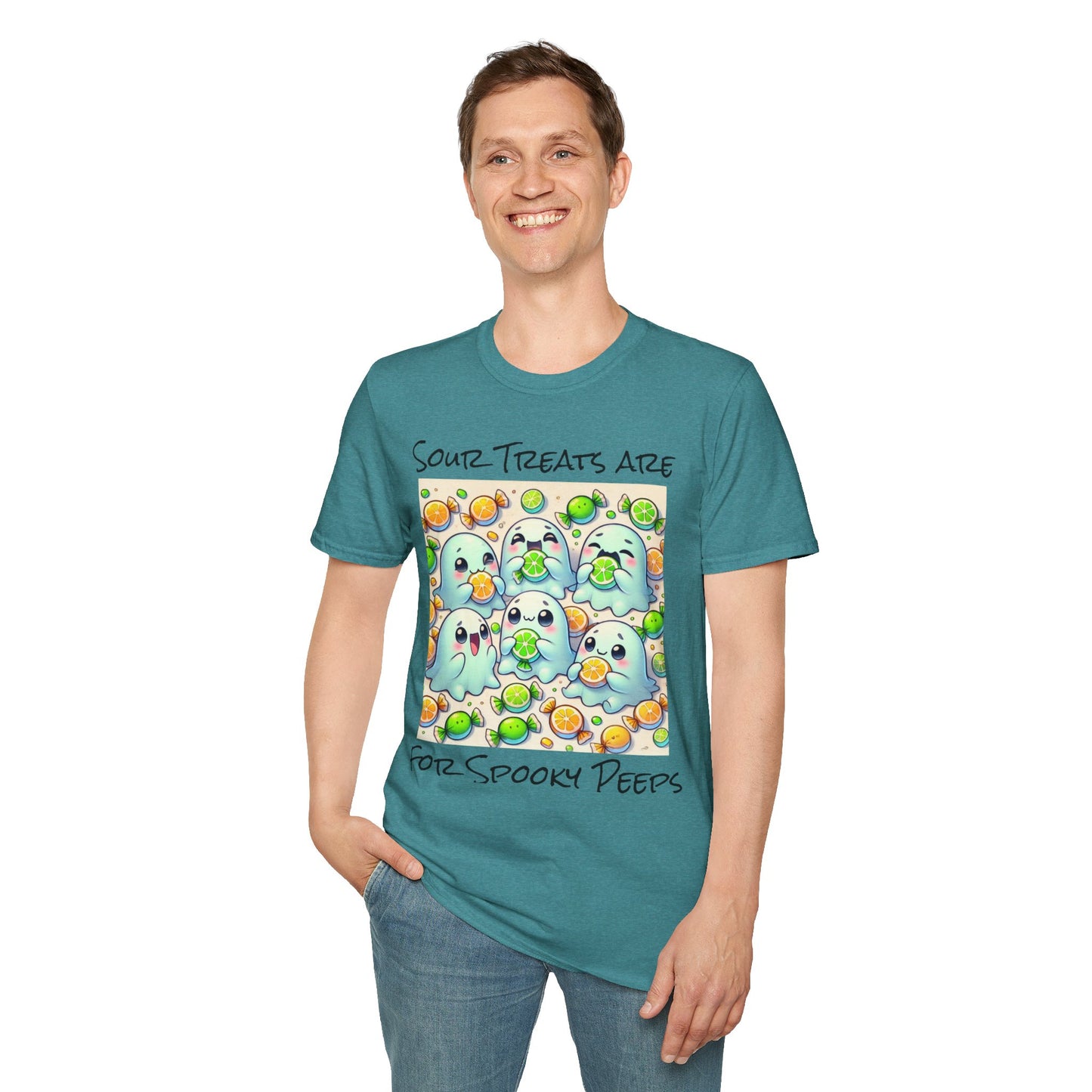 T-Shirt: Spooky Ghost Sour Treats Halloween Design
