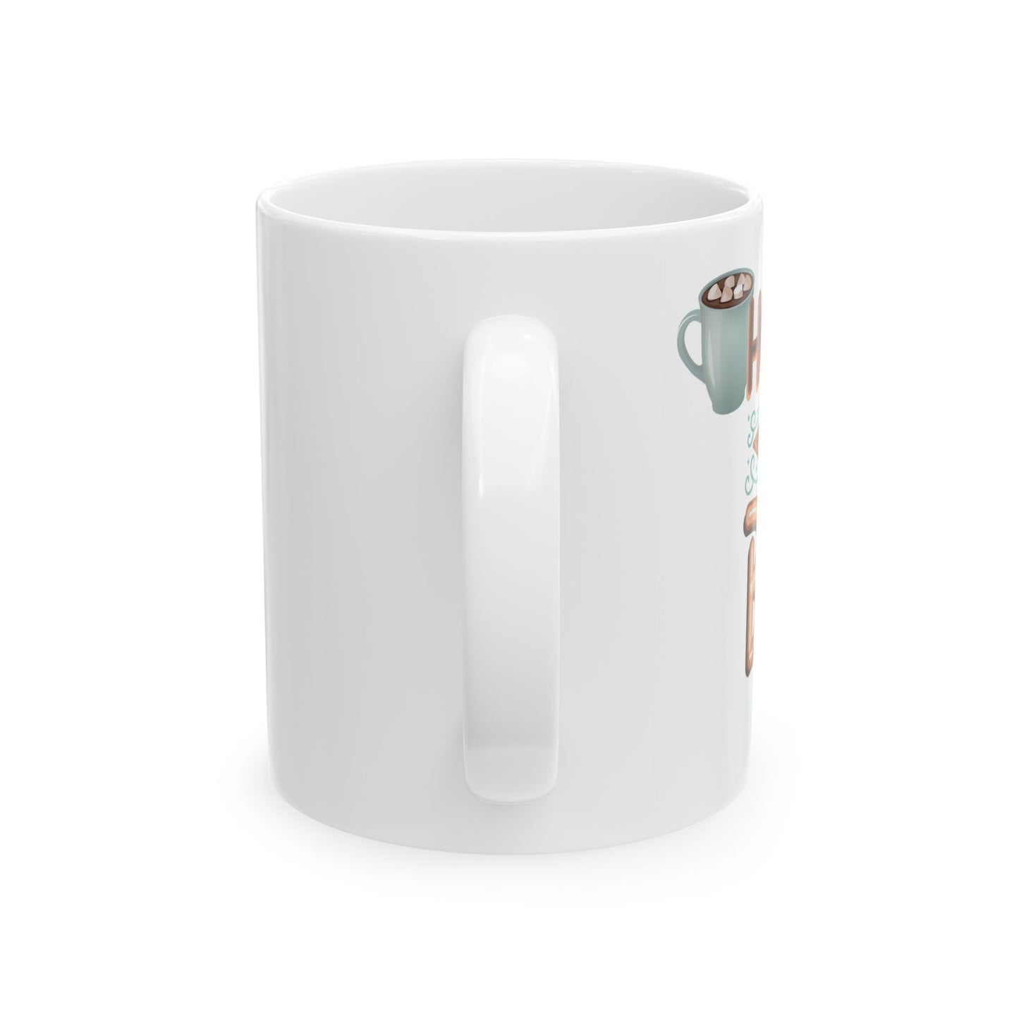 Hot Cocoa and Books Ceramic Mug, (11oz, 15oz)