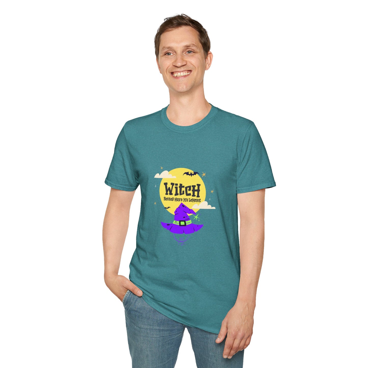 Funny Witch Moon Unisex T-Shirt - Witch Better Have My Lemons Halloween Tee