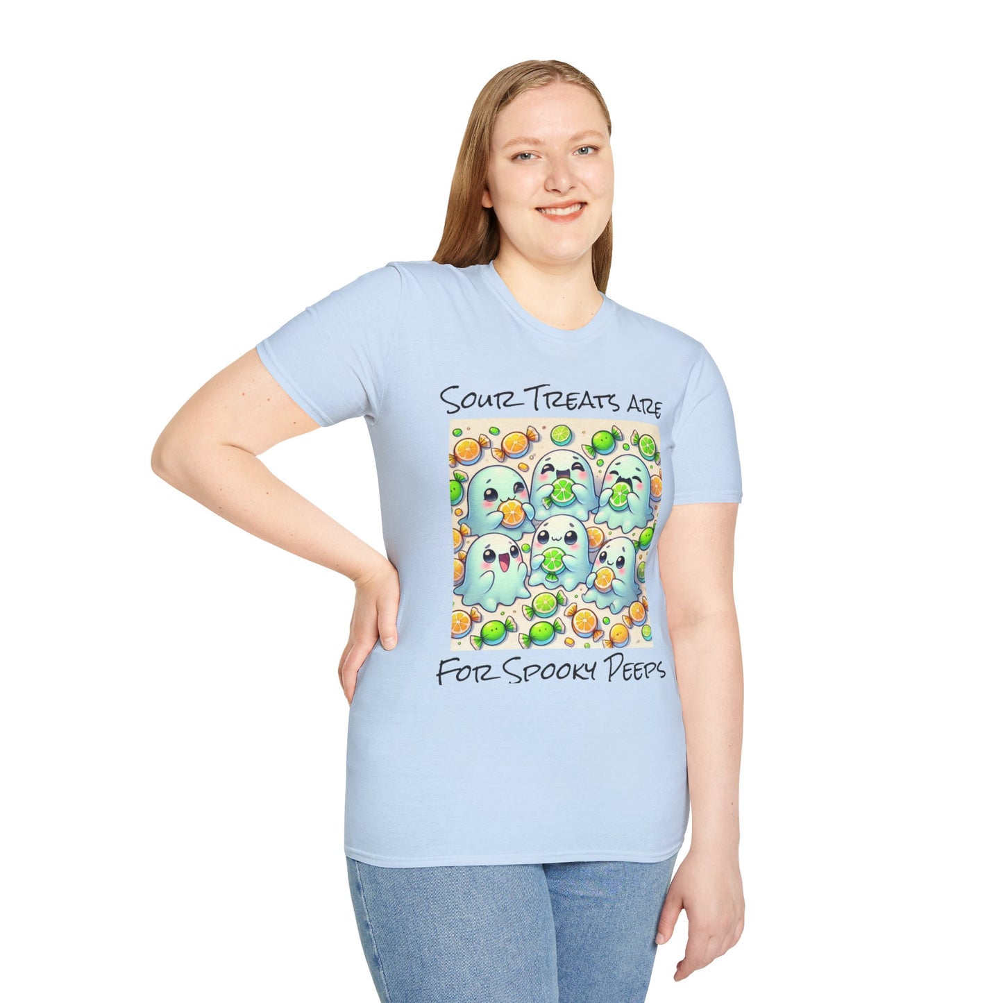 T-Shirt: Spooky Ghost Sour Treats Halloween Design