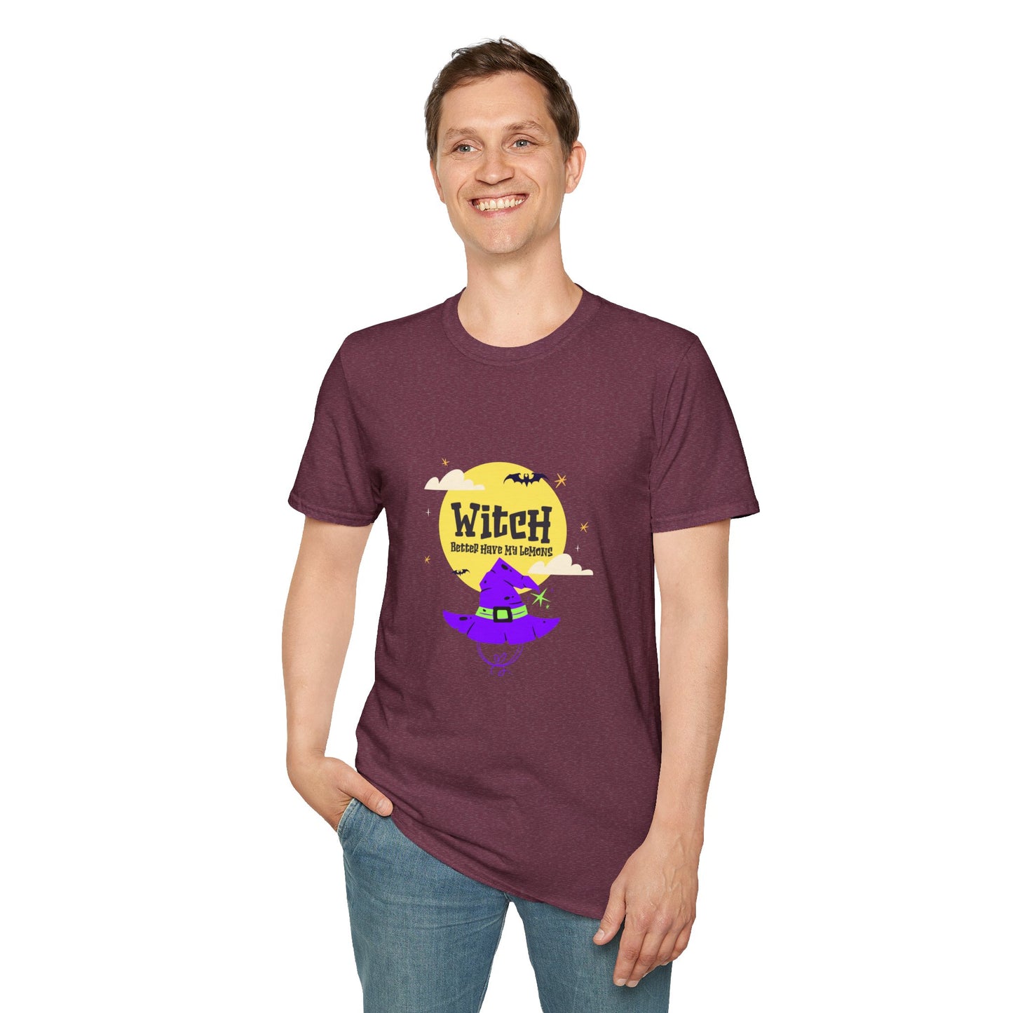 Funny Witch Moon Unisex T-Shirt - Witch Better Have My Lemons Halloween Tee