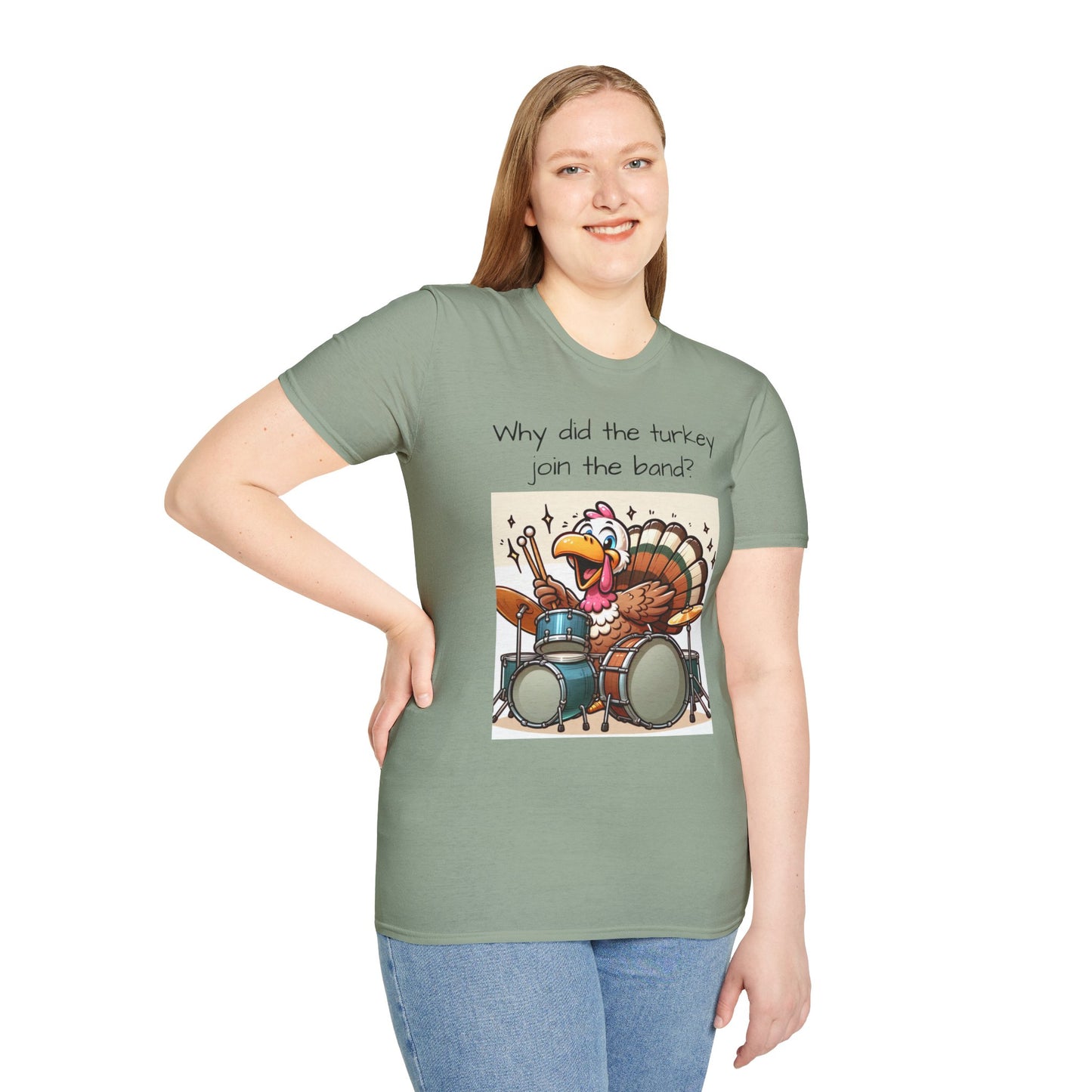 Funny Thanksgiving Turkey Drummer T-Shirt