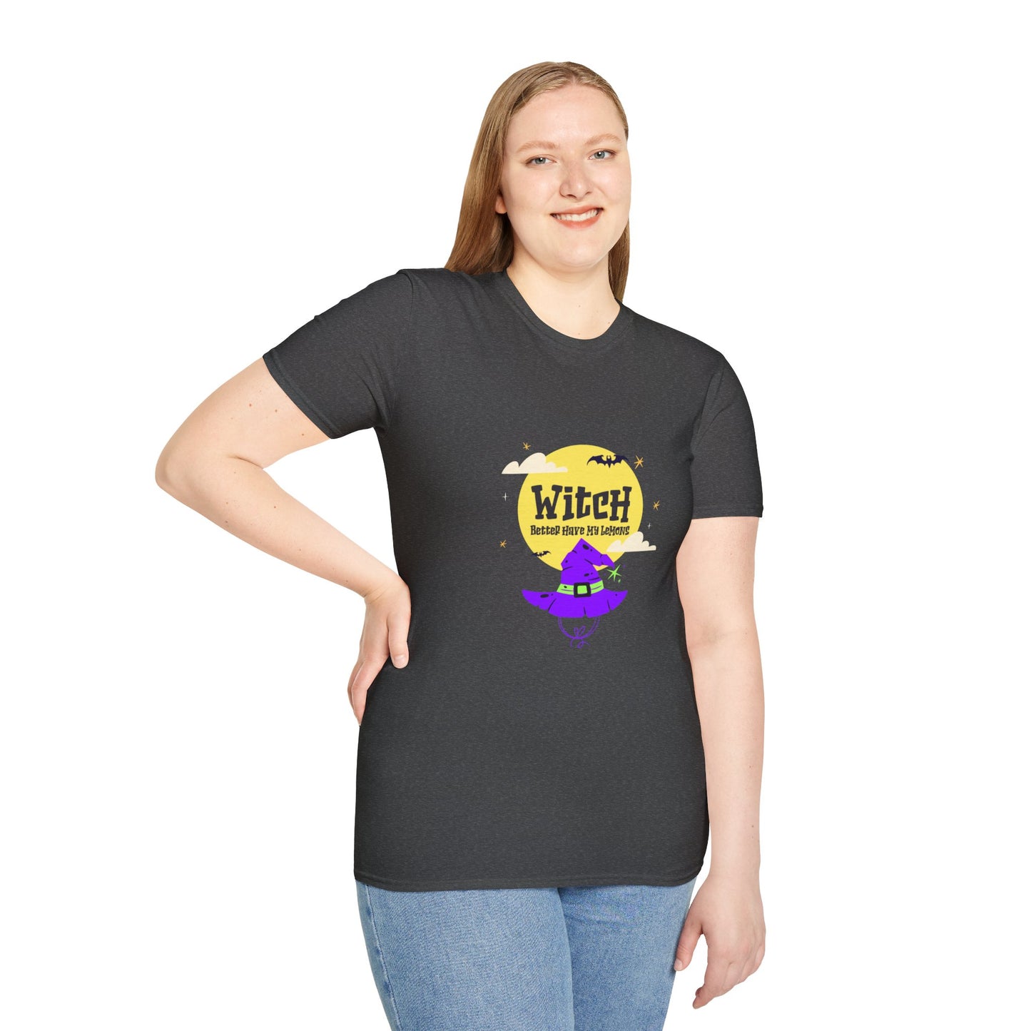 Funny Witch Moon Unisex T-Shirt - Witch Better Have My Lemons Halloween Tee