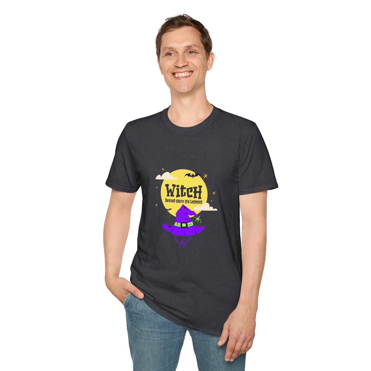 Funny Witch Moon Unisex T-Shirt - Witch Better Have My Lemons Halloween Tee