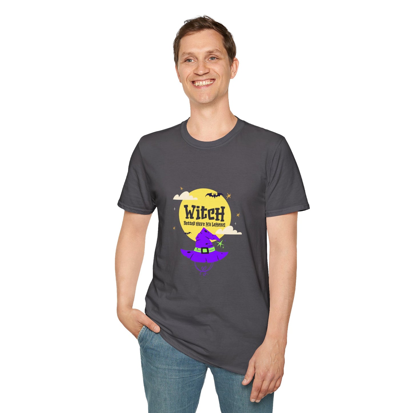 Funny Witch Moon Unisex T-Shirt - Witch Better Have My Lemons Halloween Tee