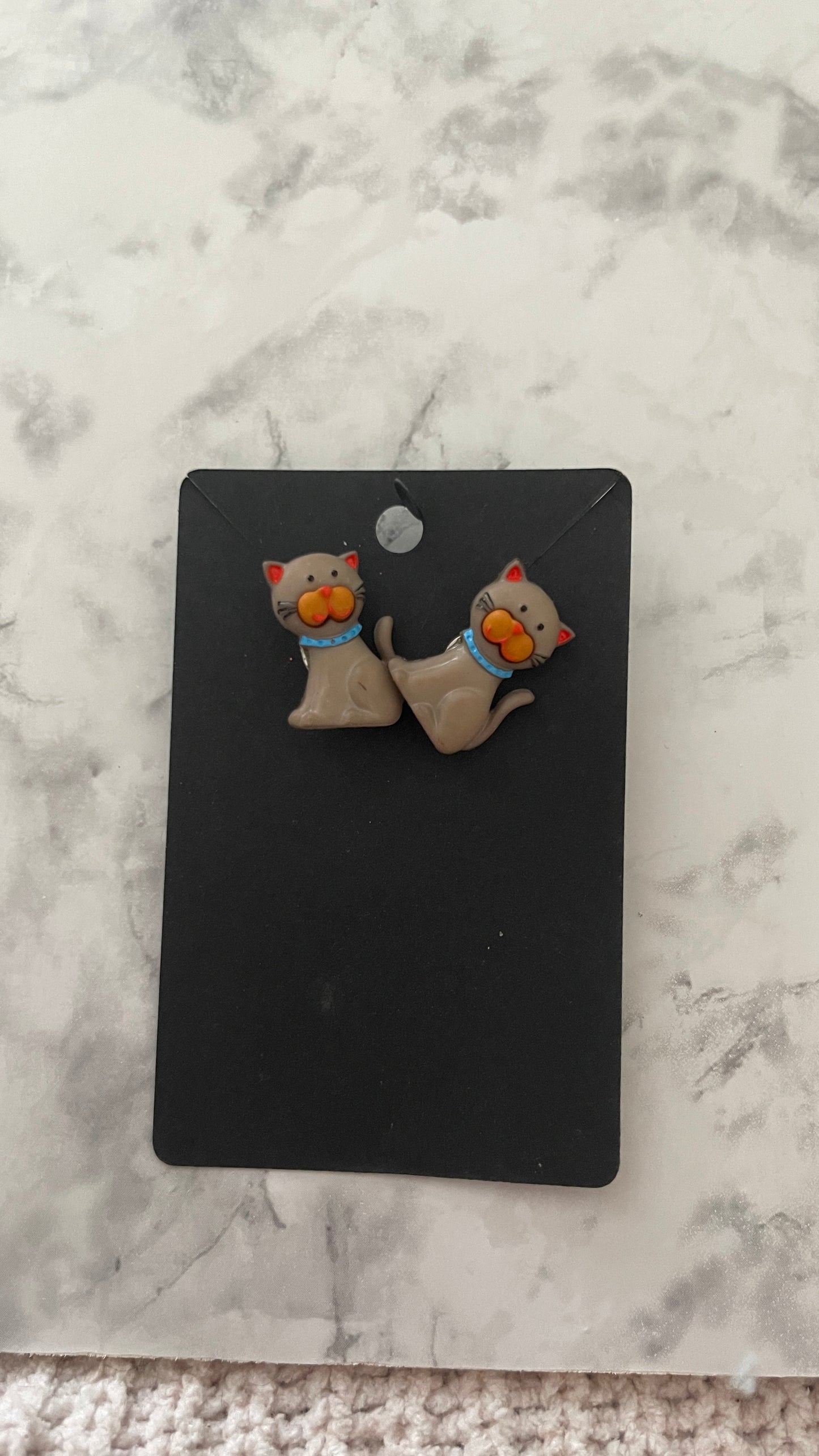 Adorable Handmade Cat Earrings | Whimsical & Elegant Jewelry