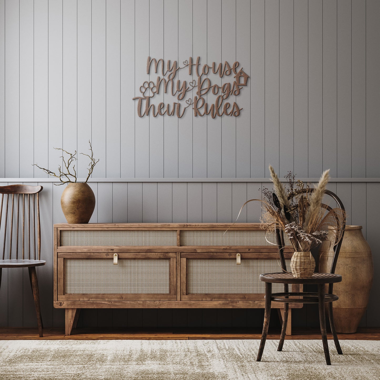My House, My Dogs, Their Rules Sign