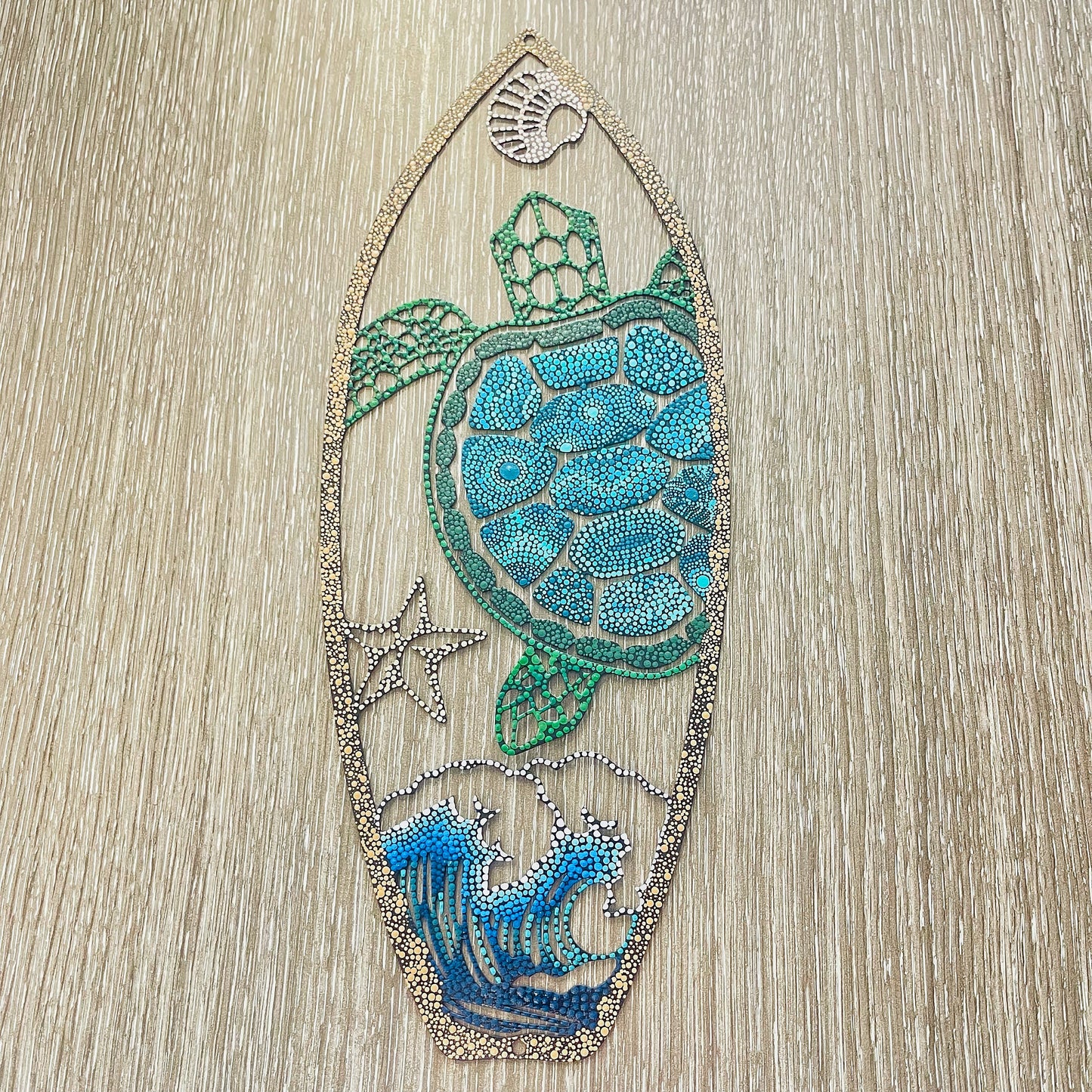 Metal Art - Turtle Surfboard