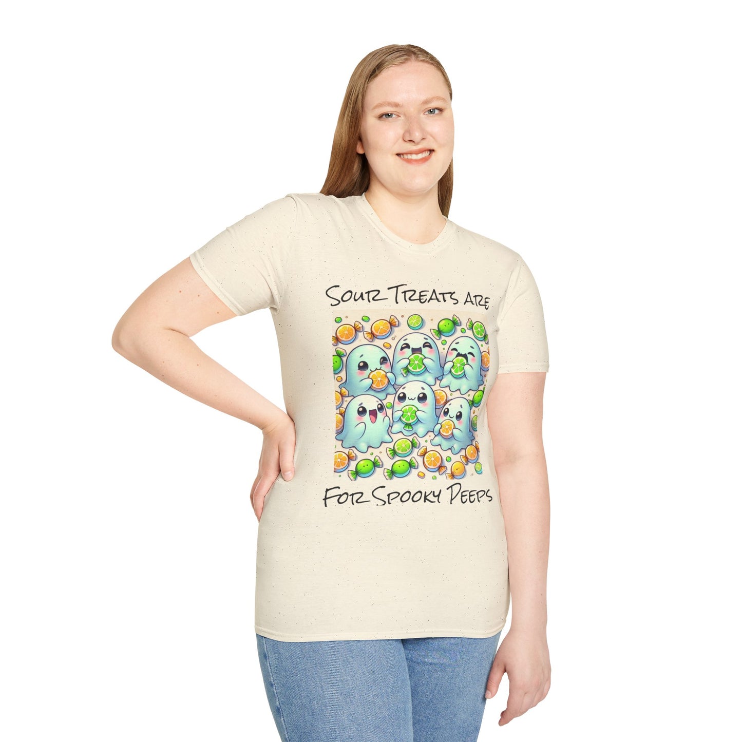 T-Shirt: Spooky Ghost Sour Treats Halloween Design