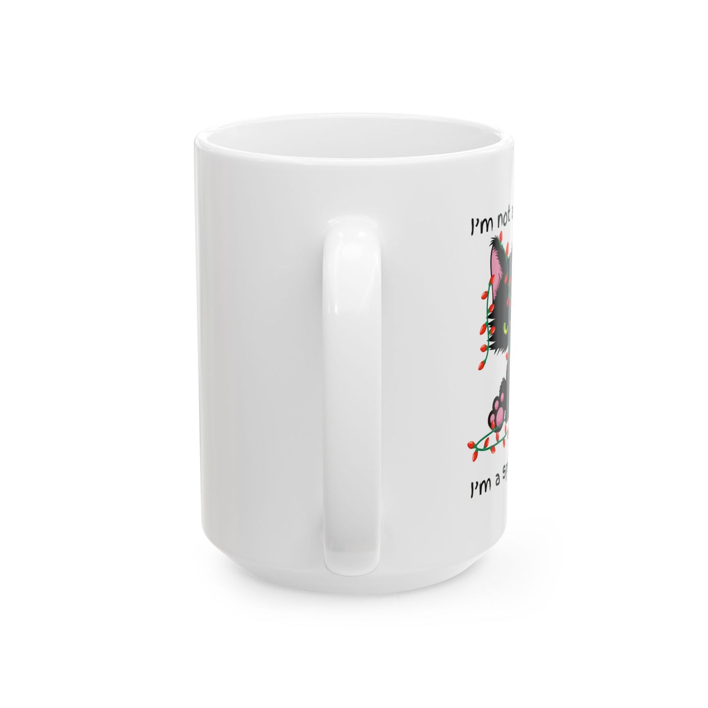 Christmas Cat Mess Ceramic Mug, (11oz, 15oz)