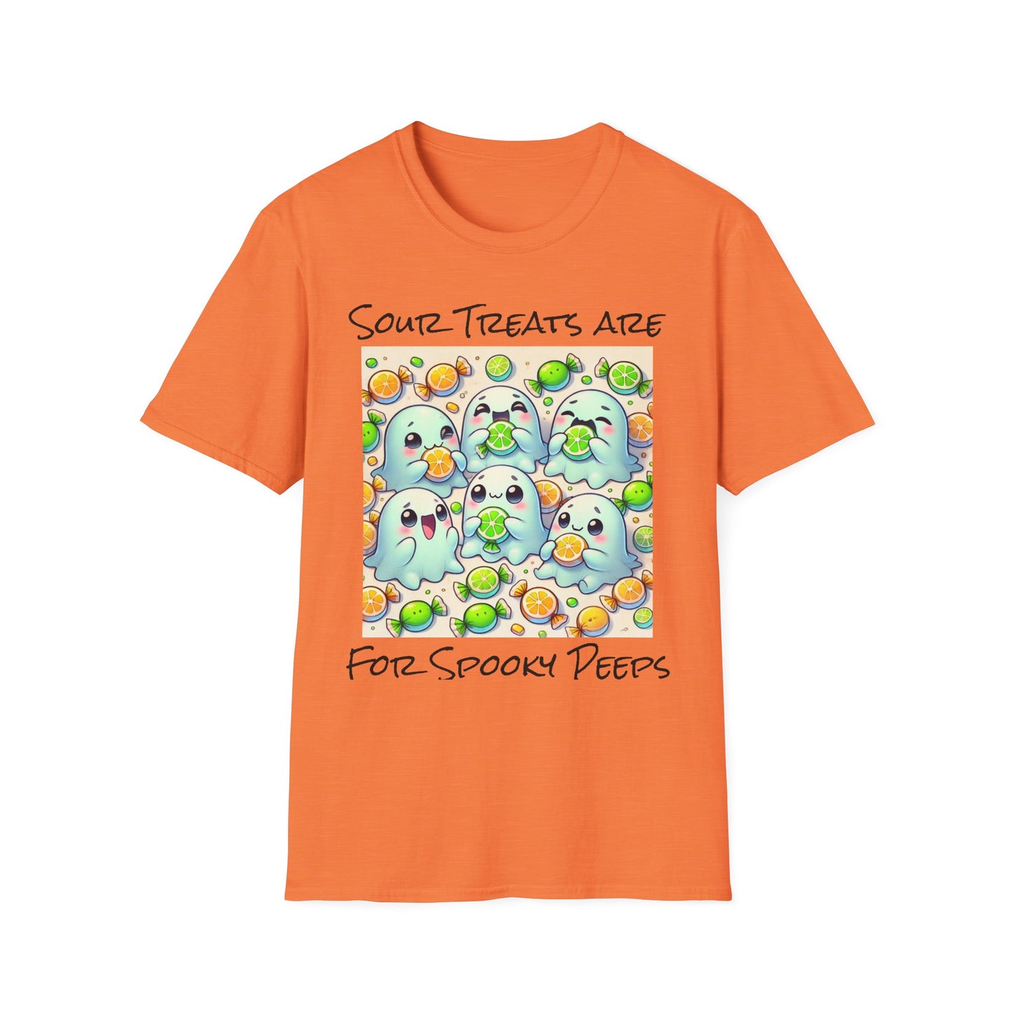T-Shirt: Spooky Ghost Sour Treats Halloween Design