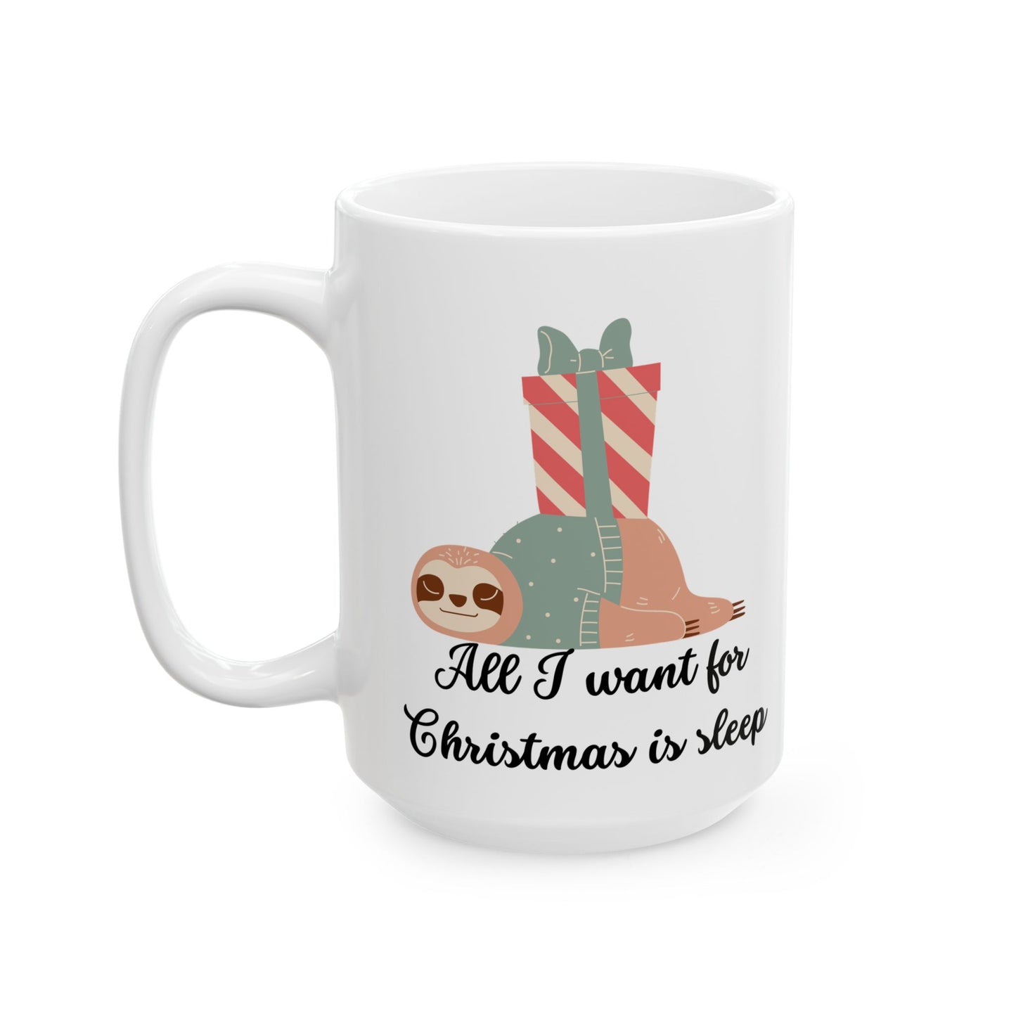 Sloth Christmas Ceramic Mug, (11oz, 15oz)