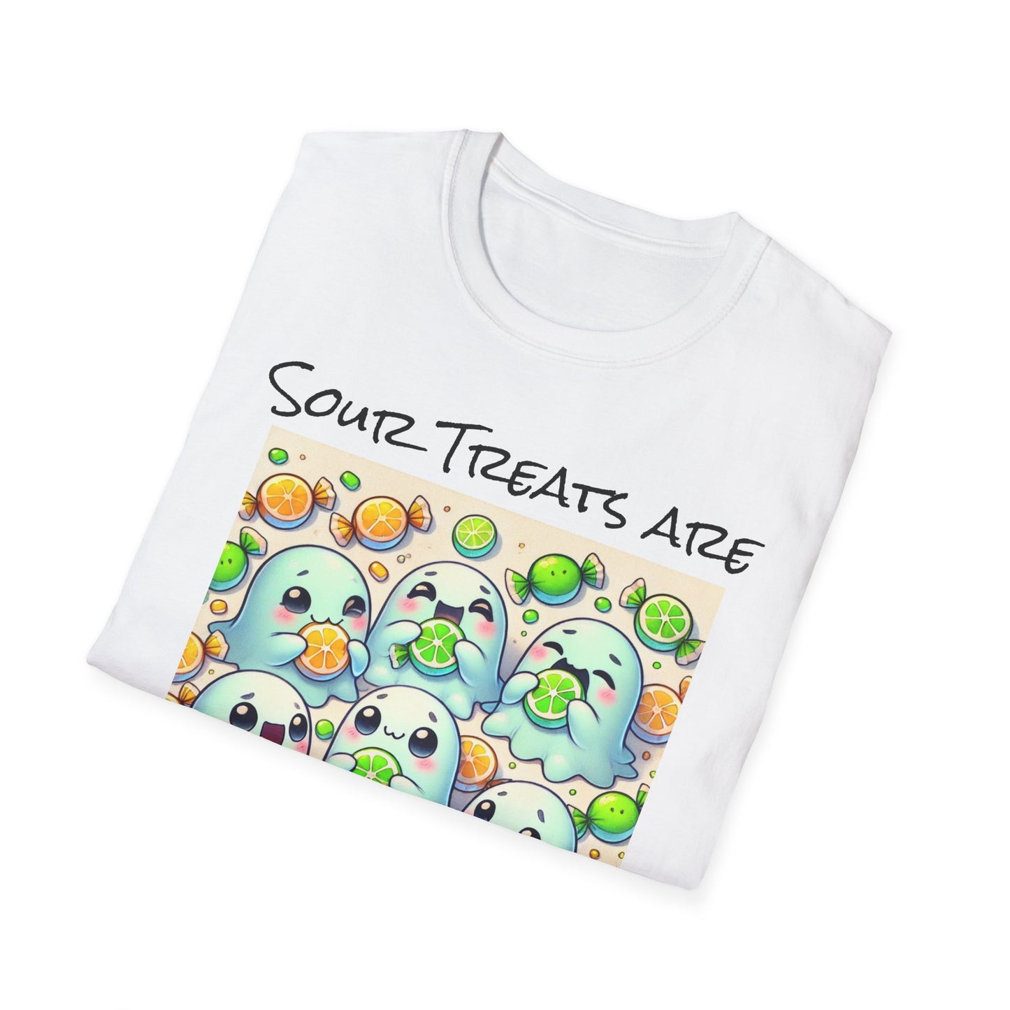 T-Shirt: Spooky Ghost Sour Treats Halloween Design