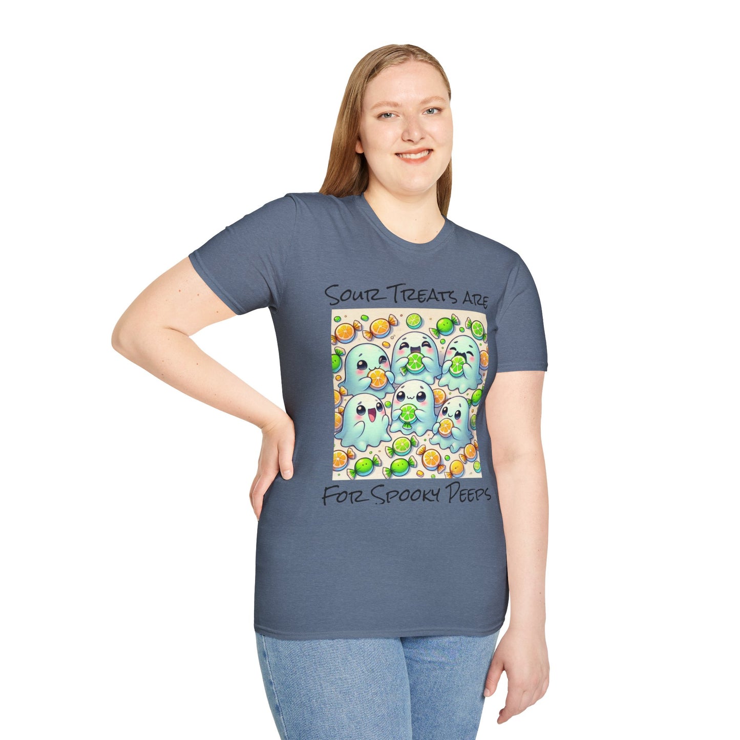T-Shirt: Spooky Ghost Sour Treats Halloween Design