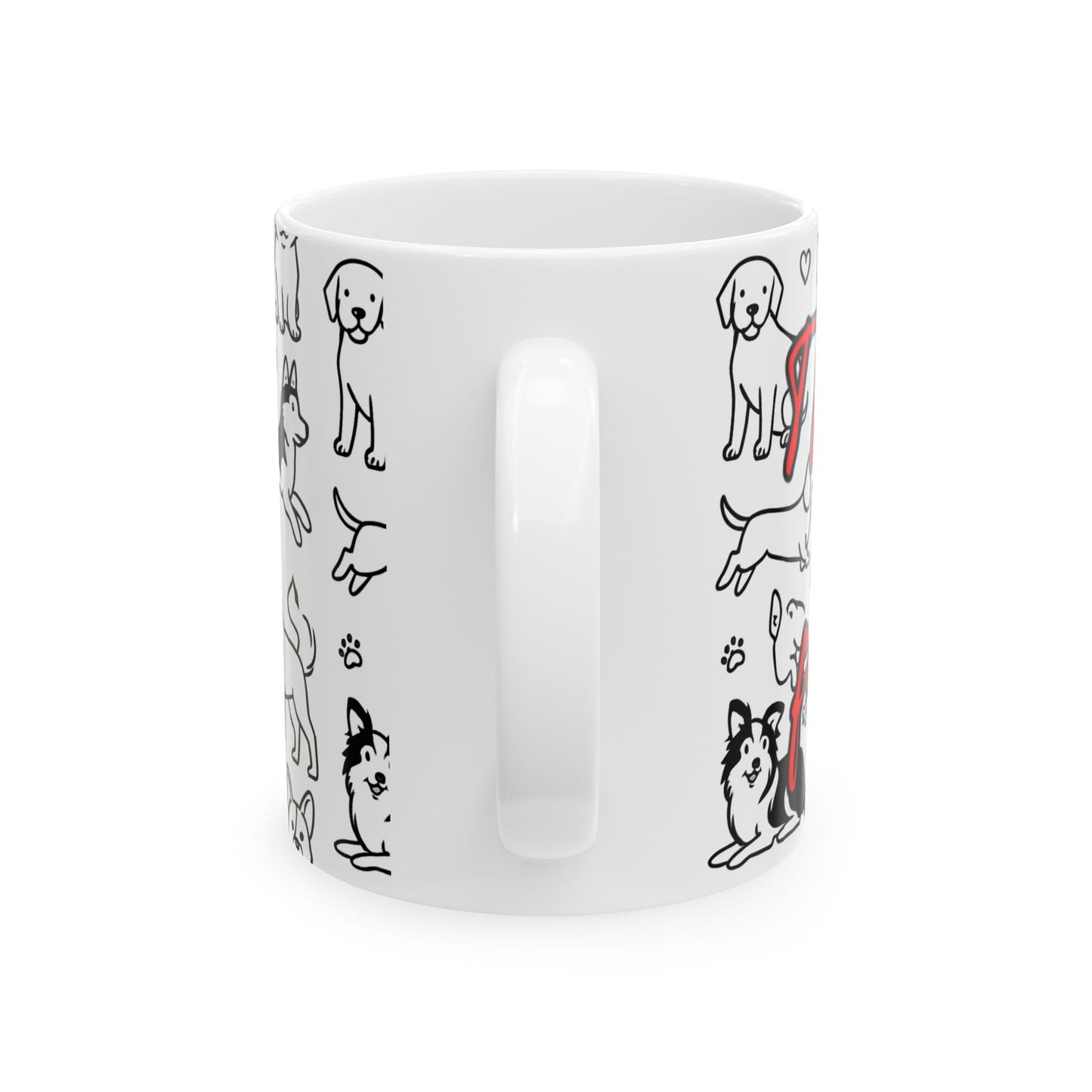 Dog Lover's Ceramic Mug - Gratitude for Pups (11oz, 15oz)
