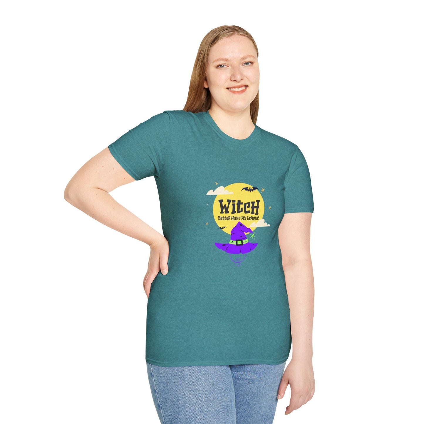Funny Witch Moon Unisex T-Shirt - Witch Better Have My Lemons Halloween Tee