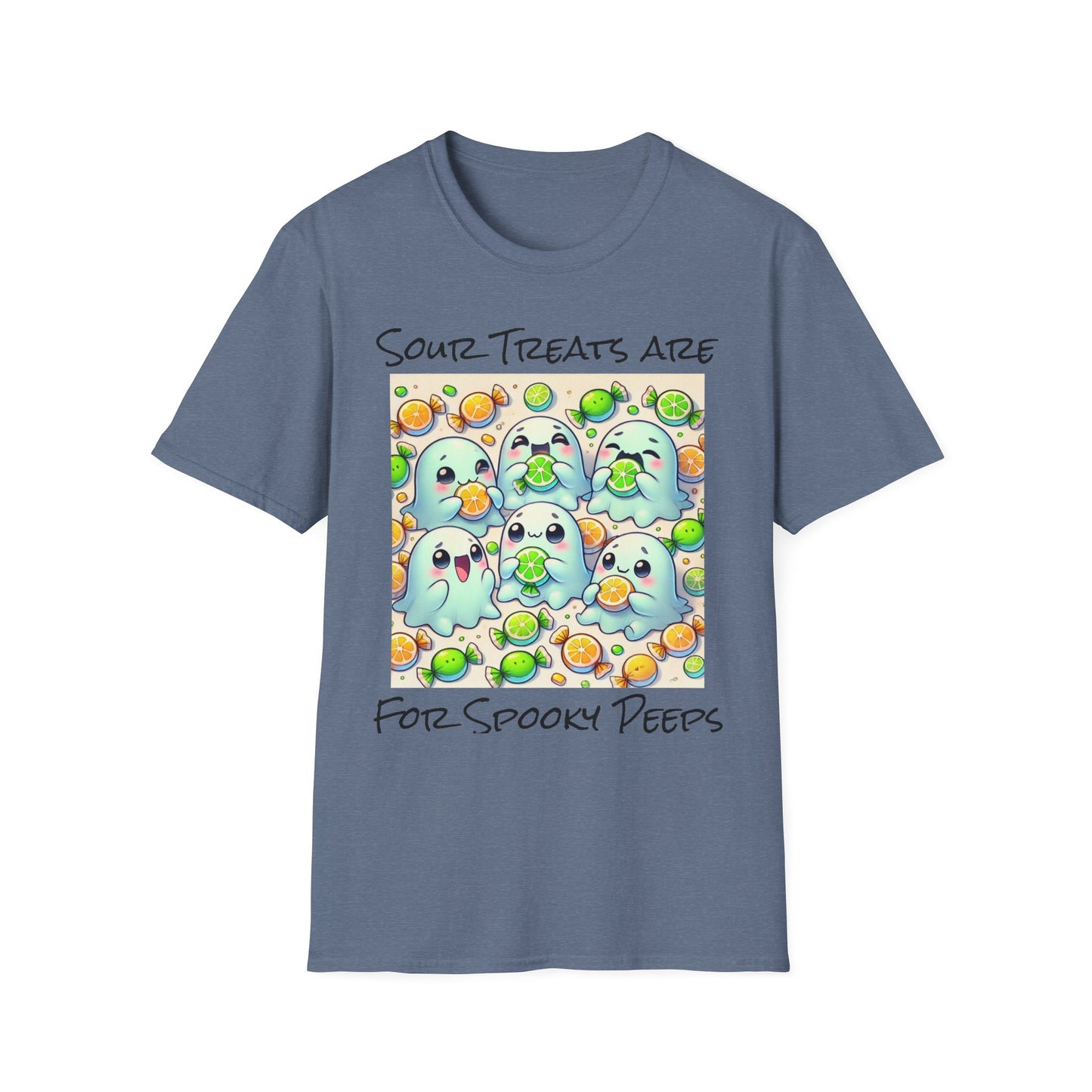 T-Shirt: Spooky Ghost Sour Treats Halloween Design
