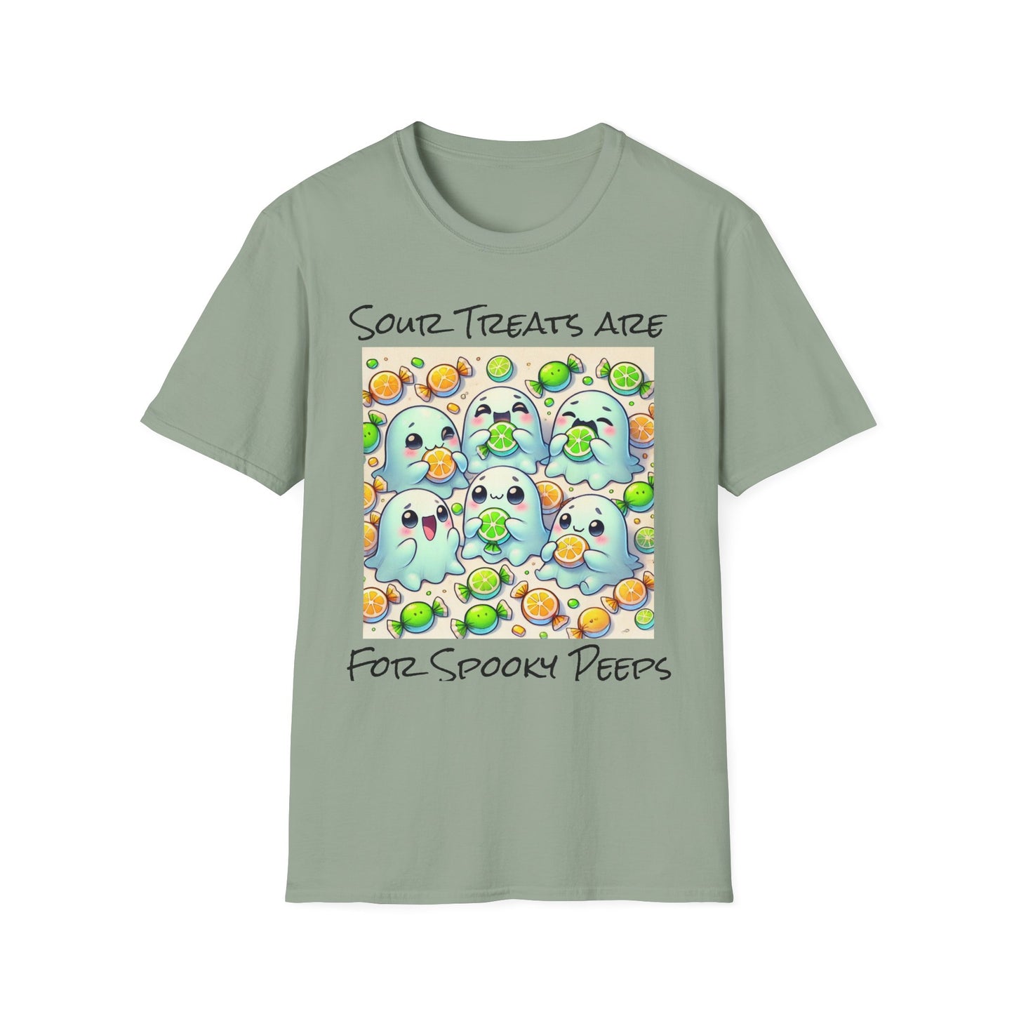 T-Shirt: Spooky Ghost Sour Treats Halloween Design