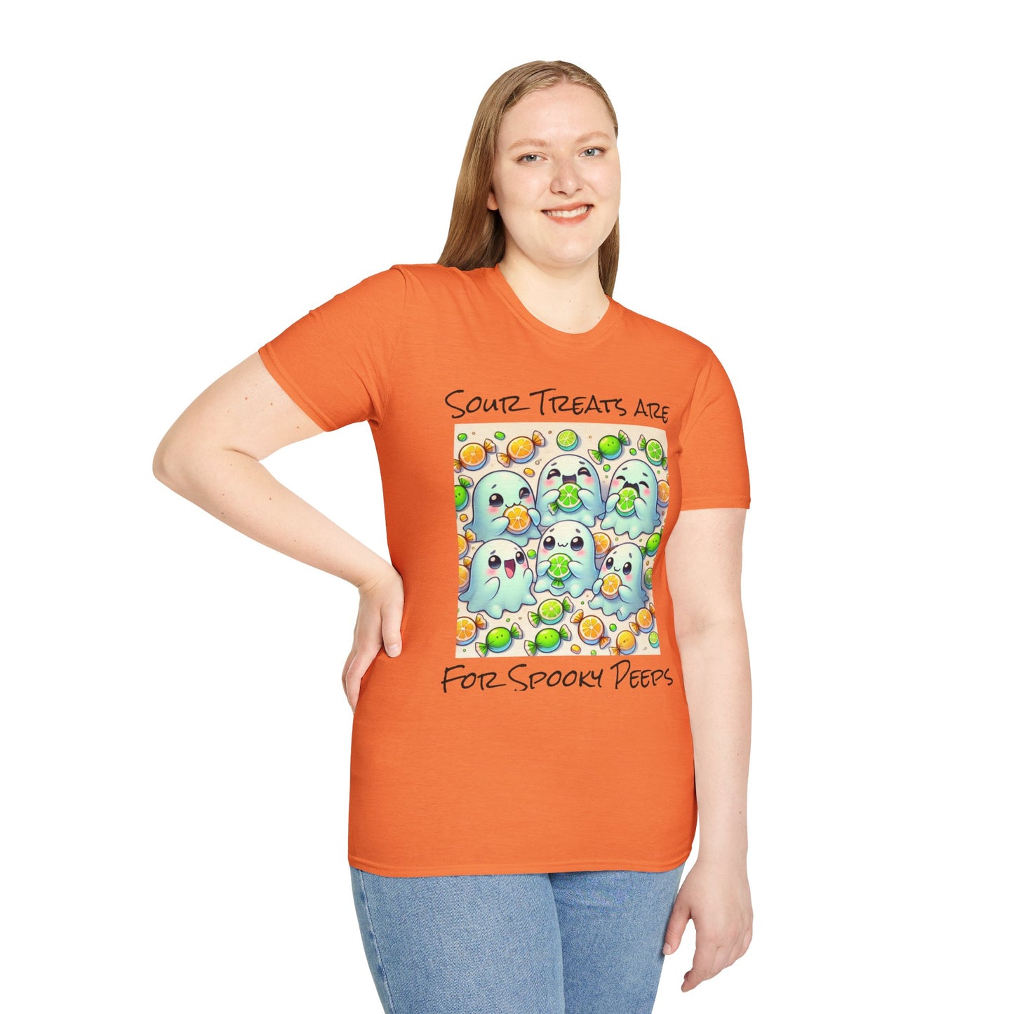T-Shirt: Spooky Ghost Sour Treats Halloween Design