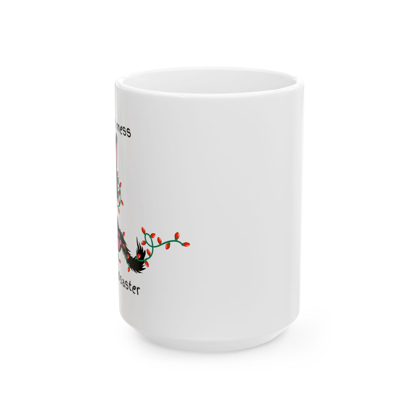 Christmas Cat Mess Ceramic Mug, (11oz, 15oz)