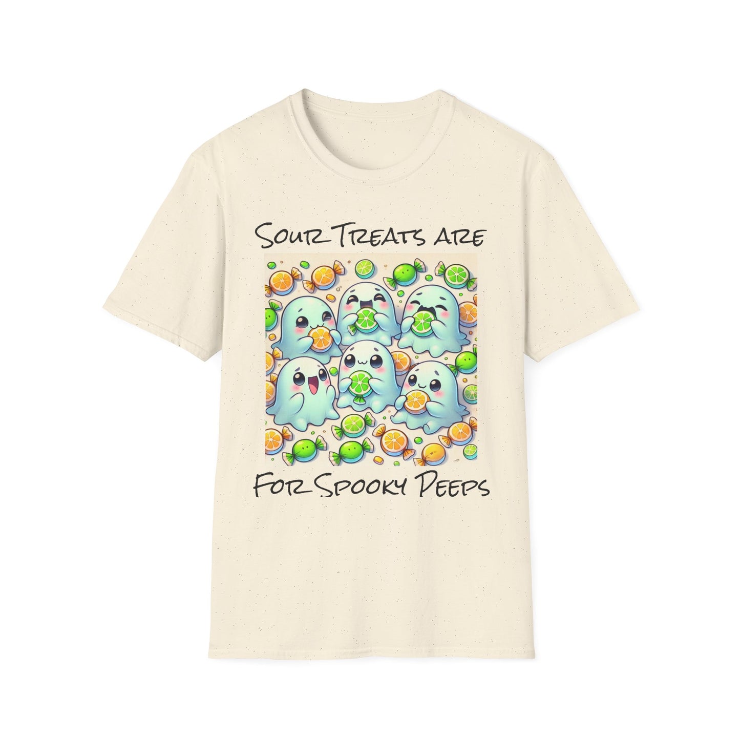 T-Shirt: Spooky Ghost Sour Treats Halloween Design