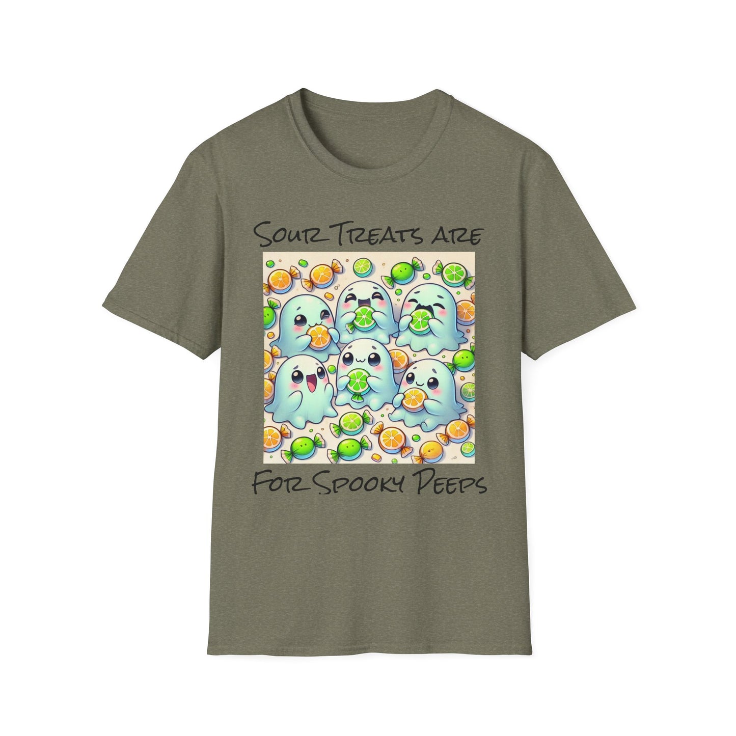 T-Shirt: Spooky Ghost Sour Treats Halloween Design