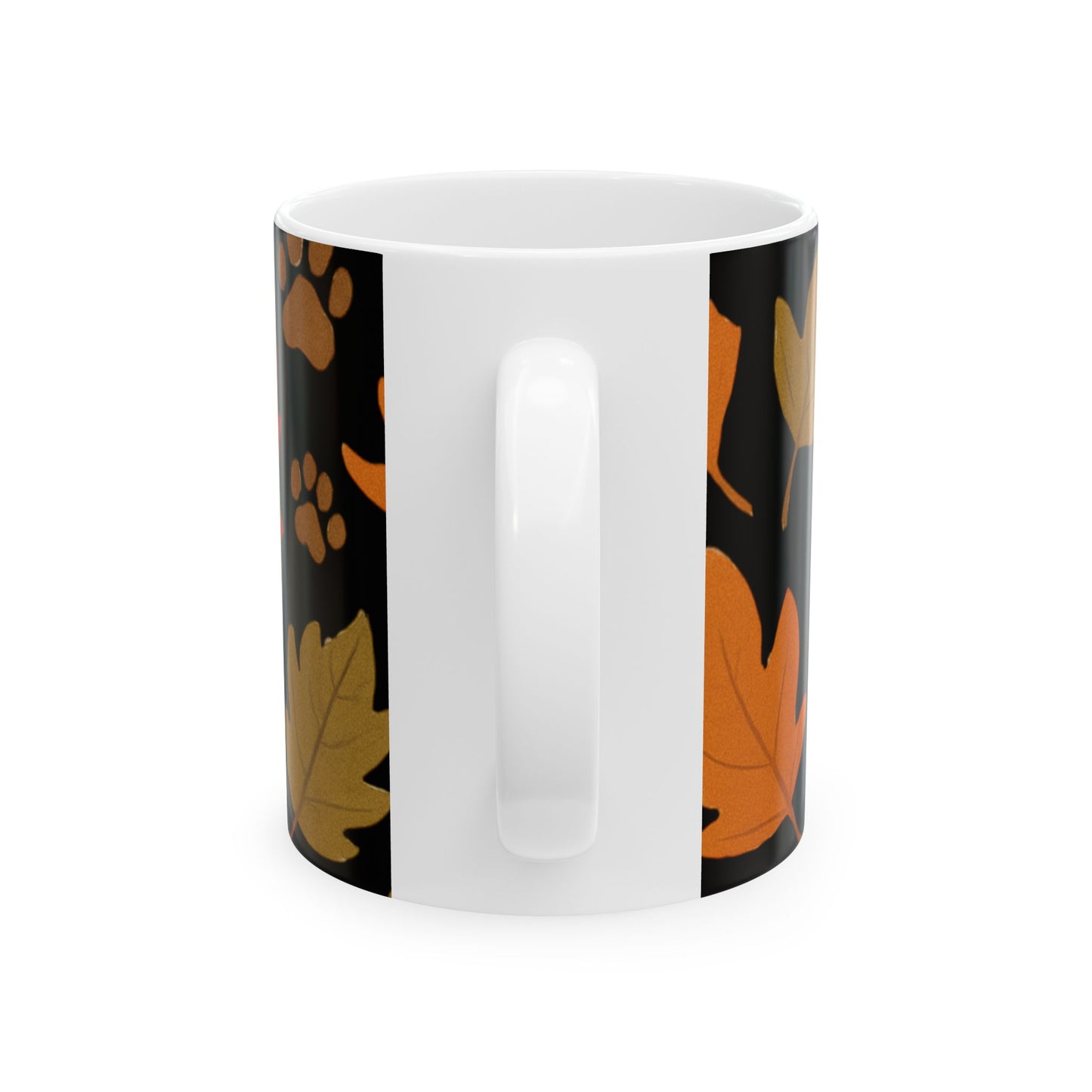 Autumn Paws Ceramic Mug - Perfect for Pet Lovers & Fall Enthusiasts