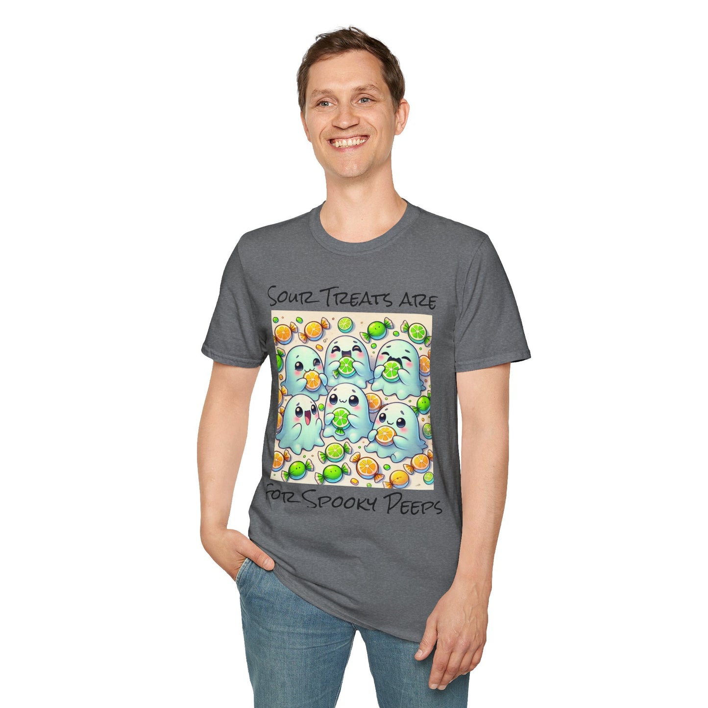 T-Shirt: Spooky Ghost Sour Treats Halloween Design