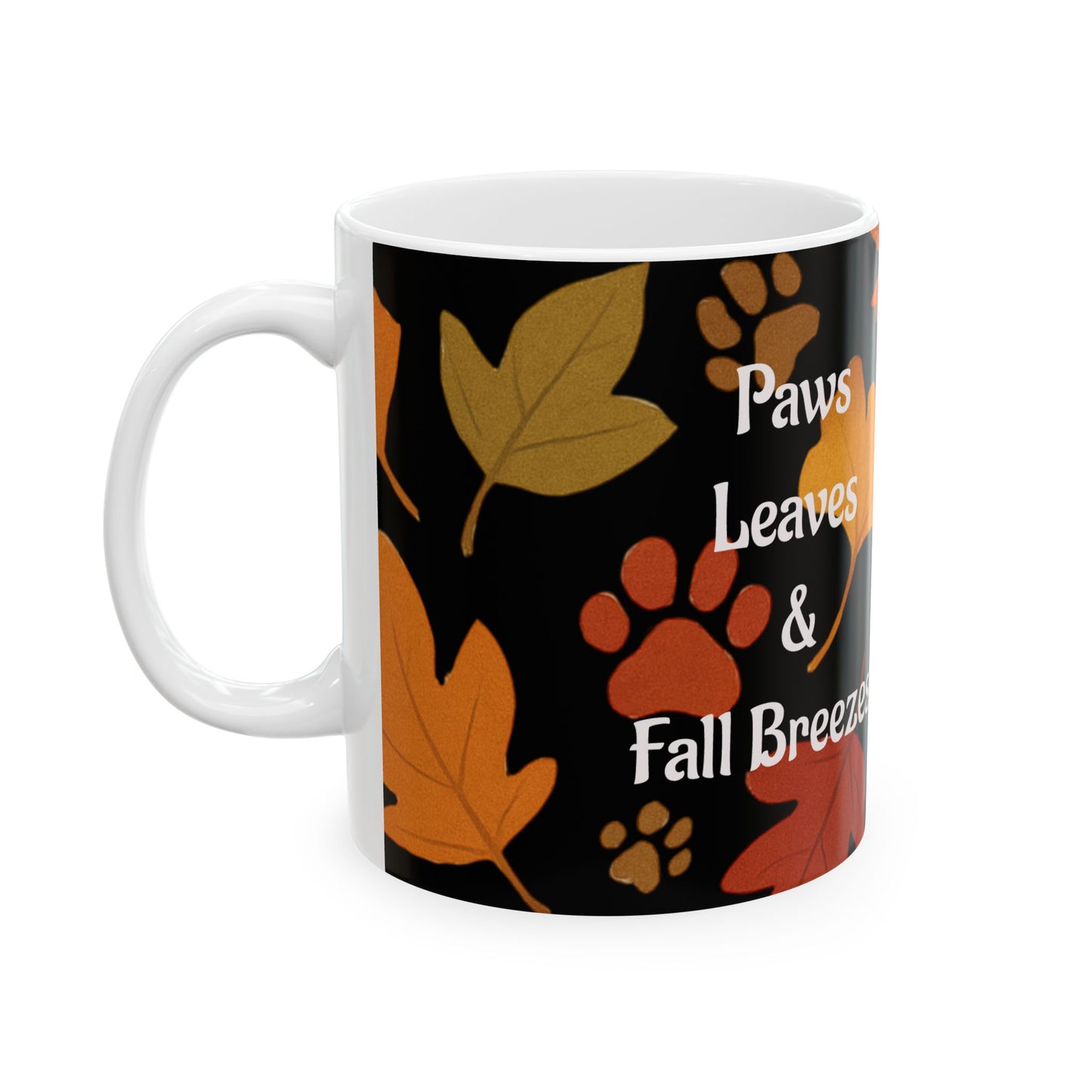 Autumn Paws Ceramic Mug - Perfect for Pet Lovers & Fall Enthusiasts