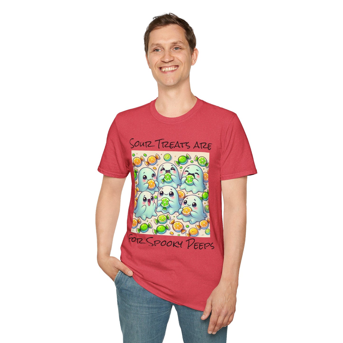 T-Shirt: Spooky Ghost Sour Treats Halloween Design