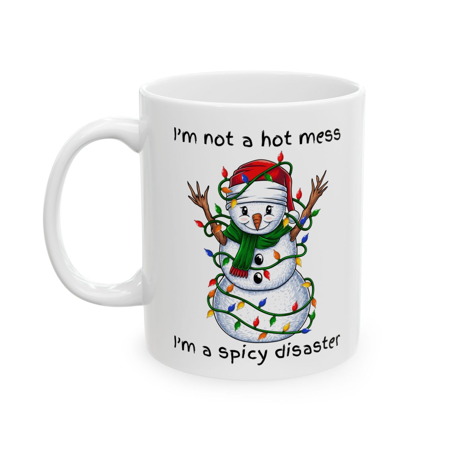 Christmas Snowman Mess Ceramic Mug, (11oz, 15oz)