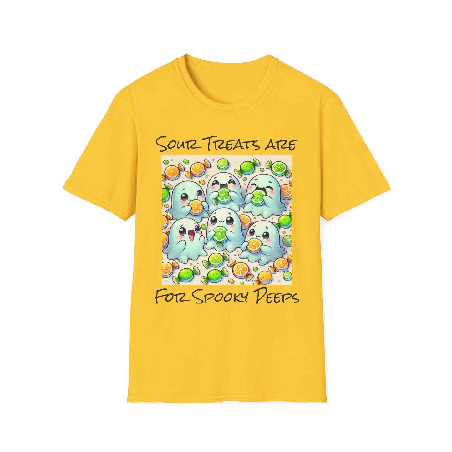 T-Shirt: Spooky Ghost Sour Treats Halloween Design