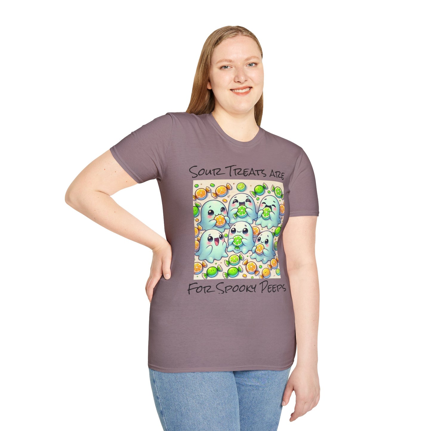 T-Shirt: Spooky Ghost Sour Treats Halloween Design