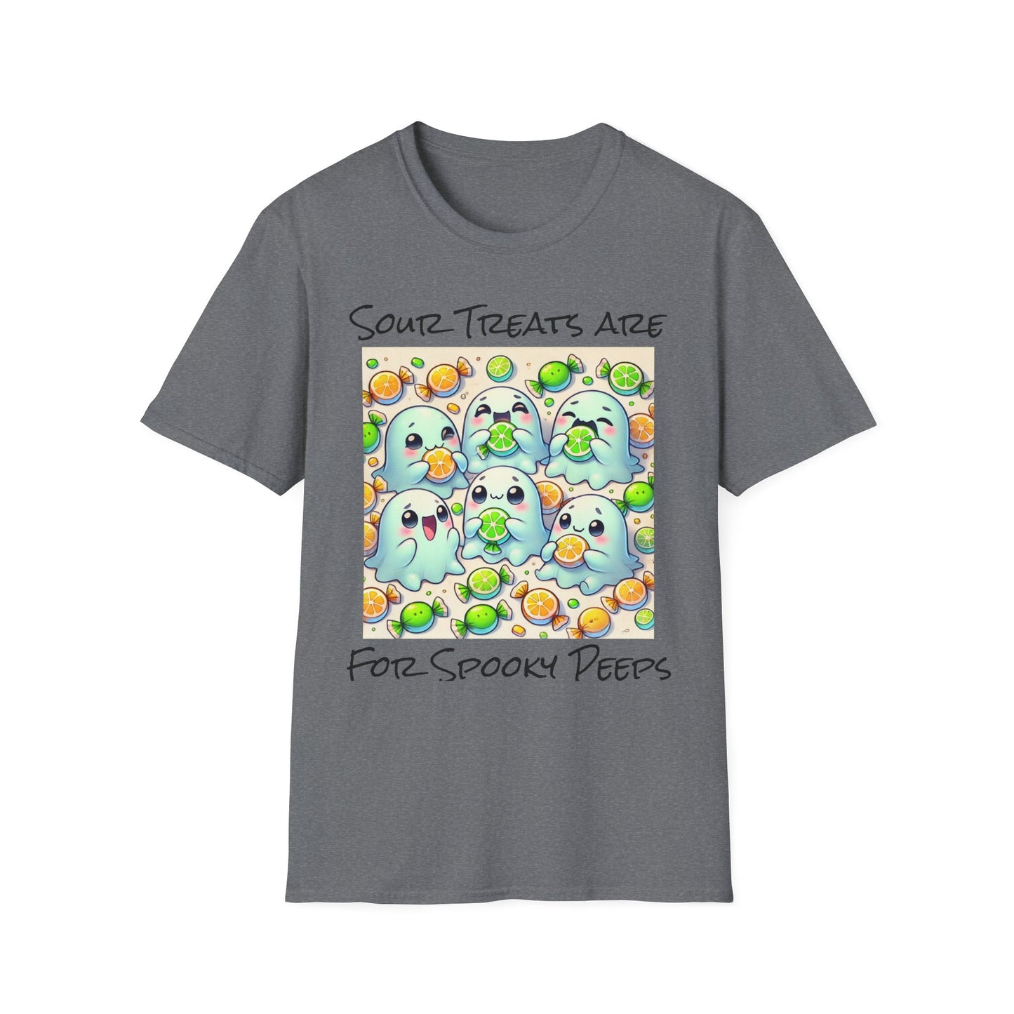 T-Shirt: Spooky Ghost Sour Treats Halloween Design
