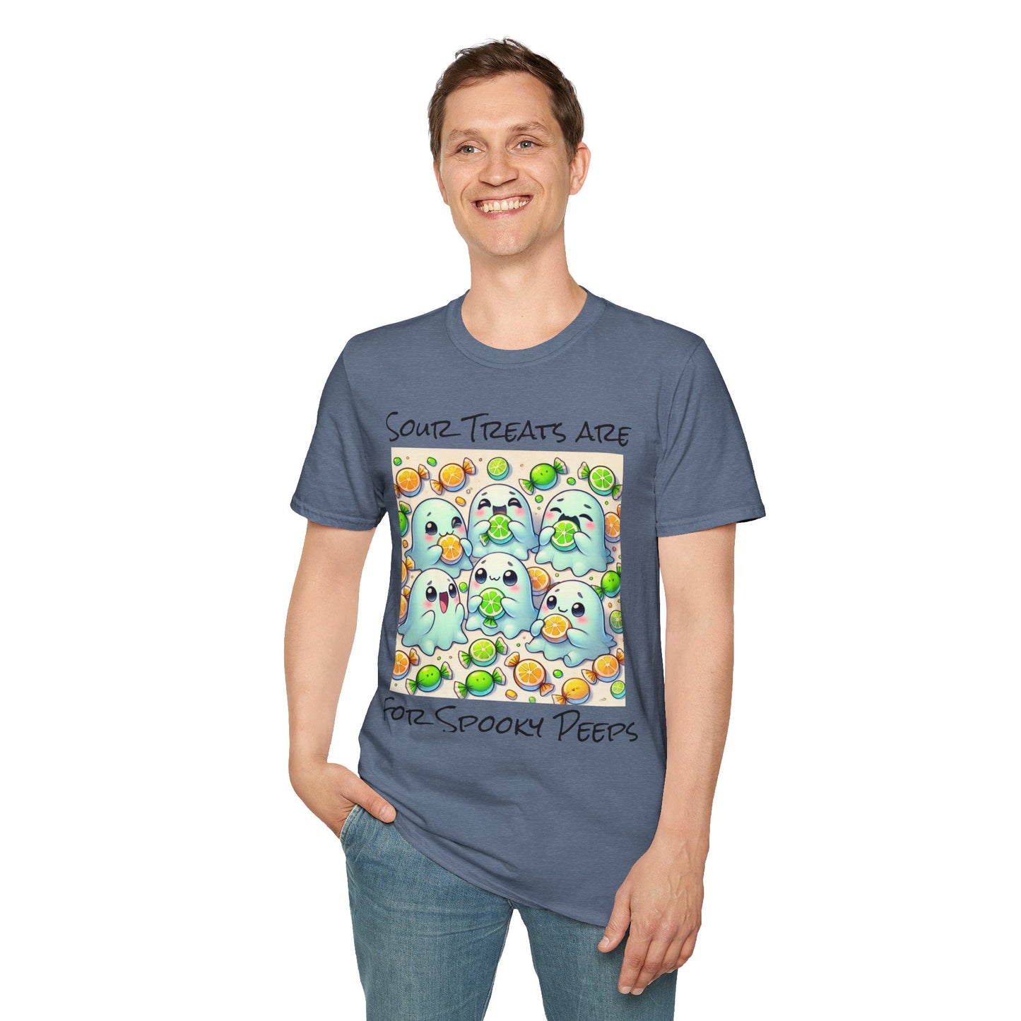 T-Shirt: Spooky Ghost Sour Treats Halloween Design