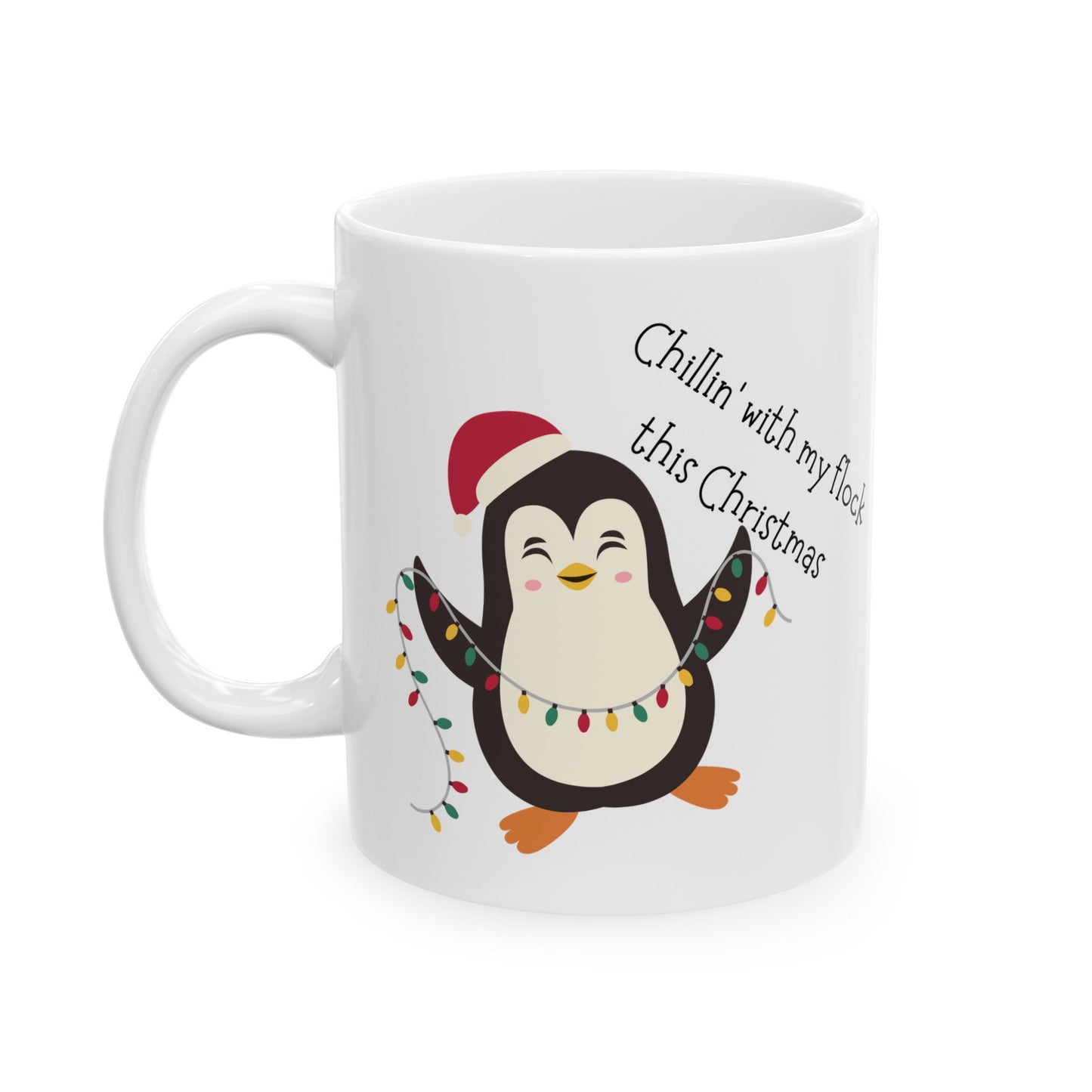 Christmas Penguin Ceramic Mug, (11oz, 15oz)