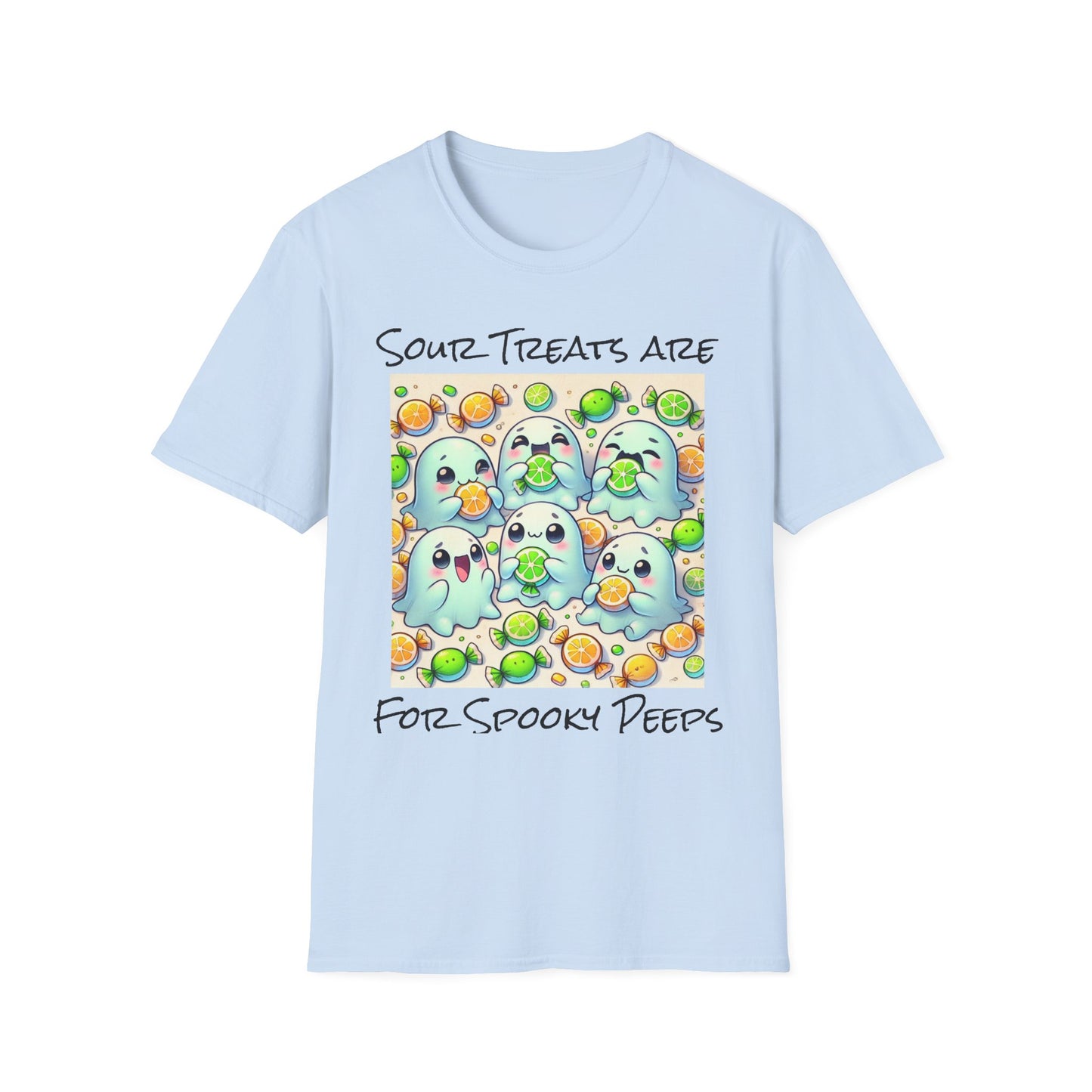 T-Shirt: Spooky Ghost Sour Treats Halloween Design