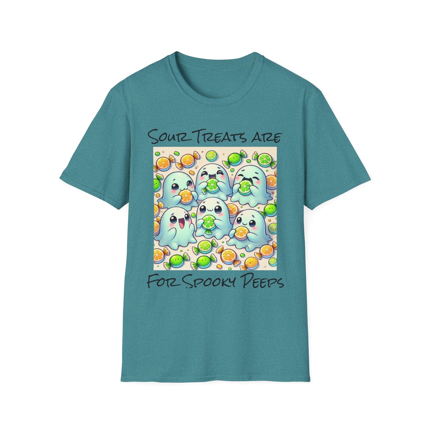 T-Shirt: Spooky Ghost Sour Treats Halloween Design