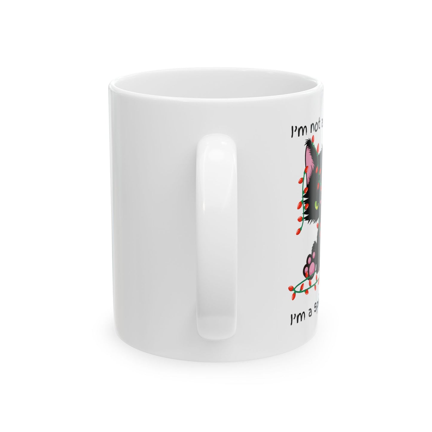 Christmas Cat Mess Ceramic Mug, (11oz, 15oz)