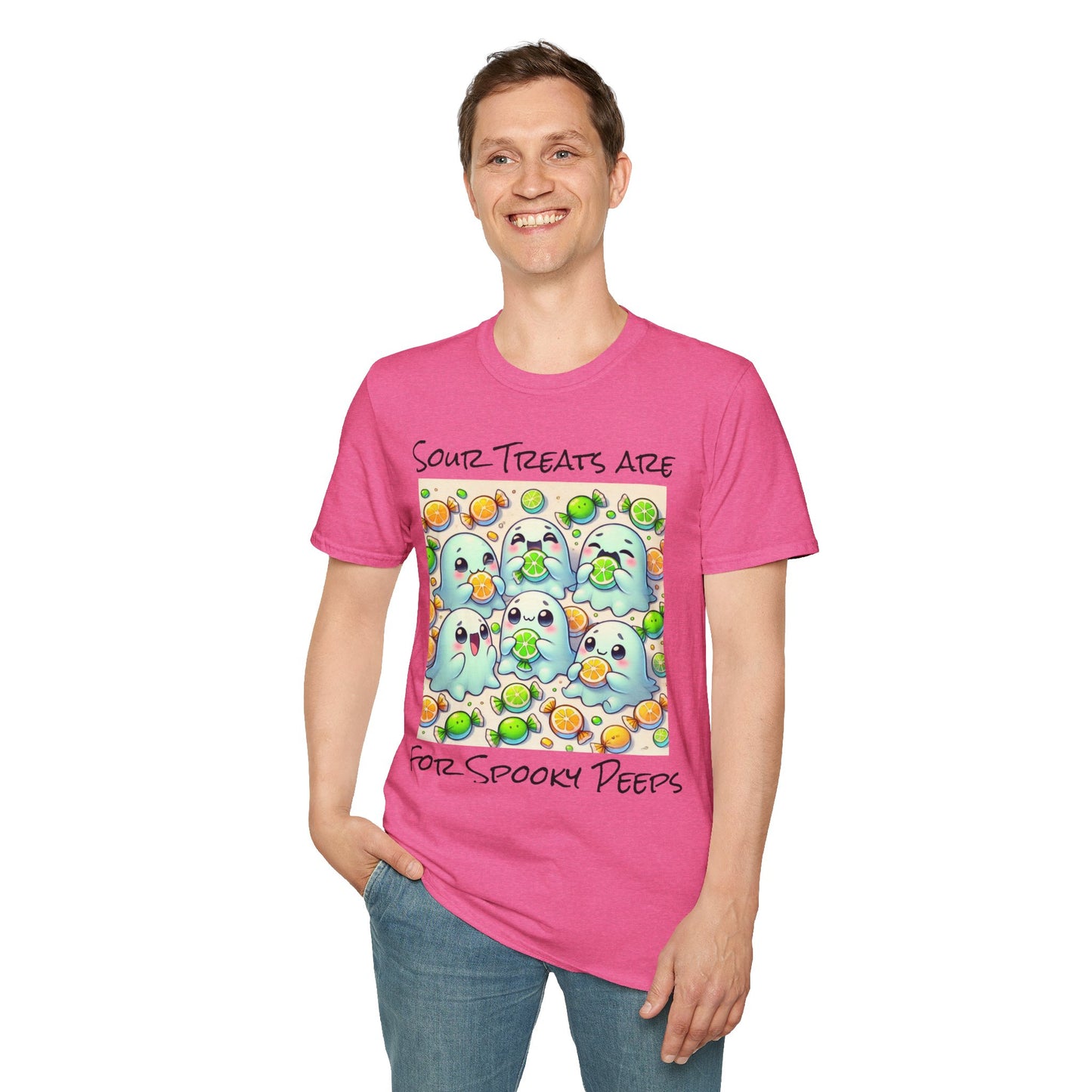 T-Shirt: Spooky Ghost Sour Treats Halloween Design
